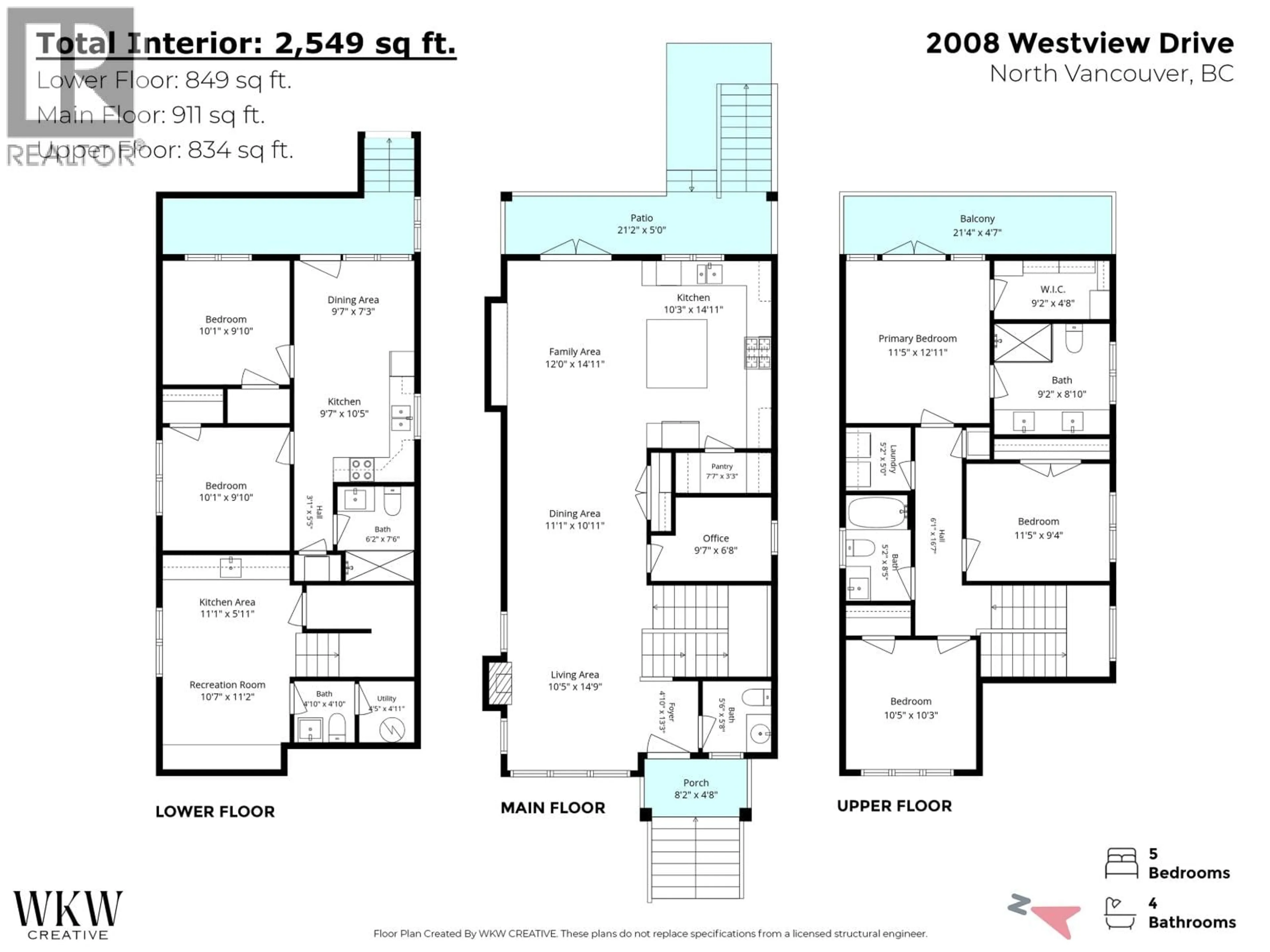 Floor plan for 2008 WESTVIEW DRIVE, North Vancouver British Columbia V7M3B2