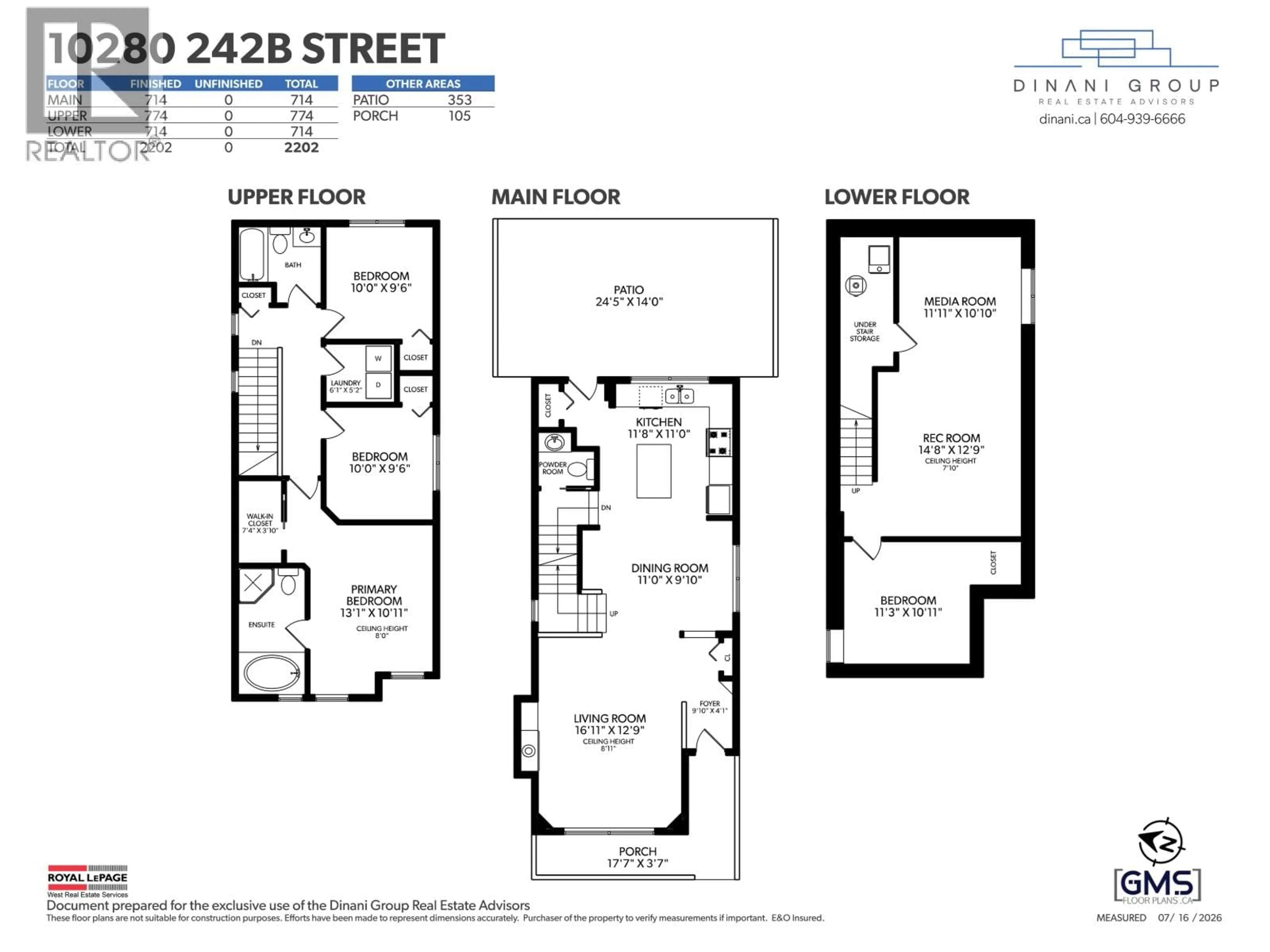 Floor plan for 10280 242B STREET, Maple Ridge British Columbia V2W1Y1