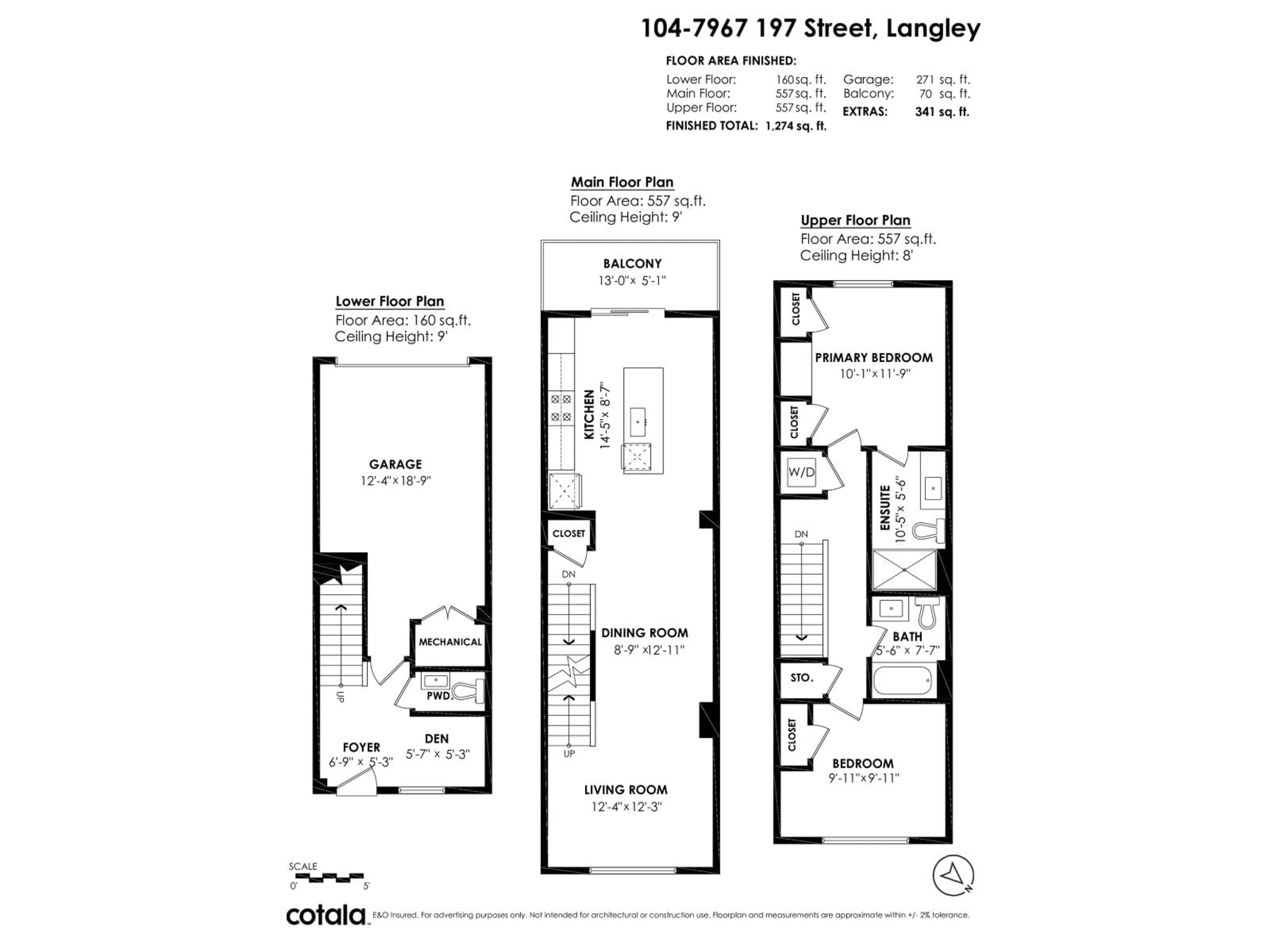 Floor plan for 104 - 7967 197 STREET, Langley British Columbia V2Y3P1