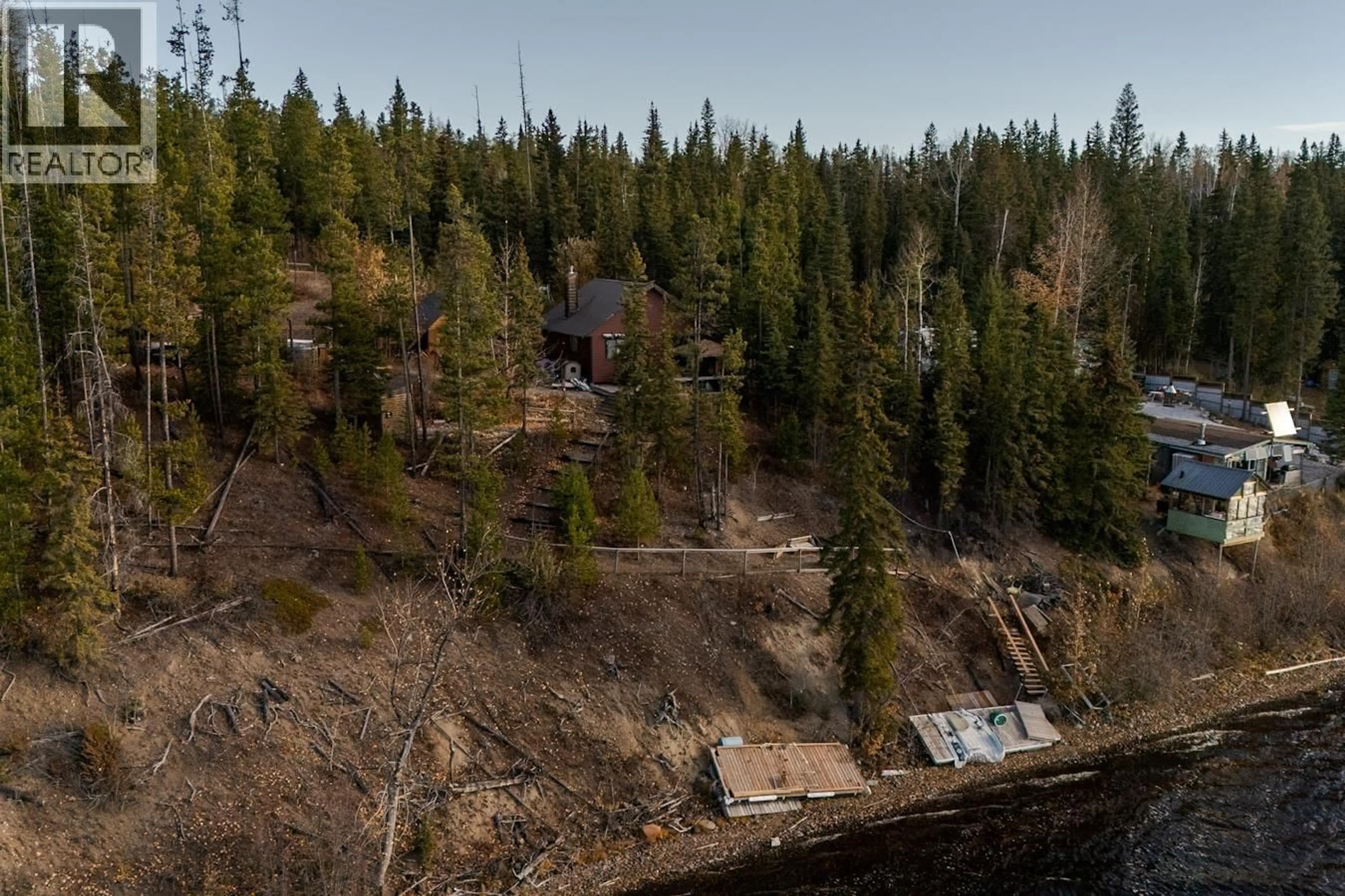 A pic from outside/outdoor area/front of a property/back of a property/a pic from drone, forest/trees view for 16036 NORMAN LAKE ROAD, Prince George British Columbia V2N6P4