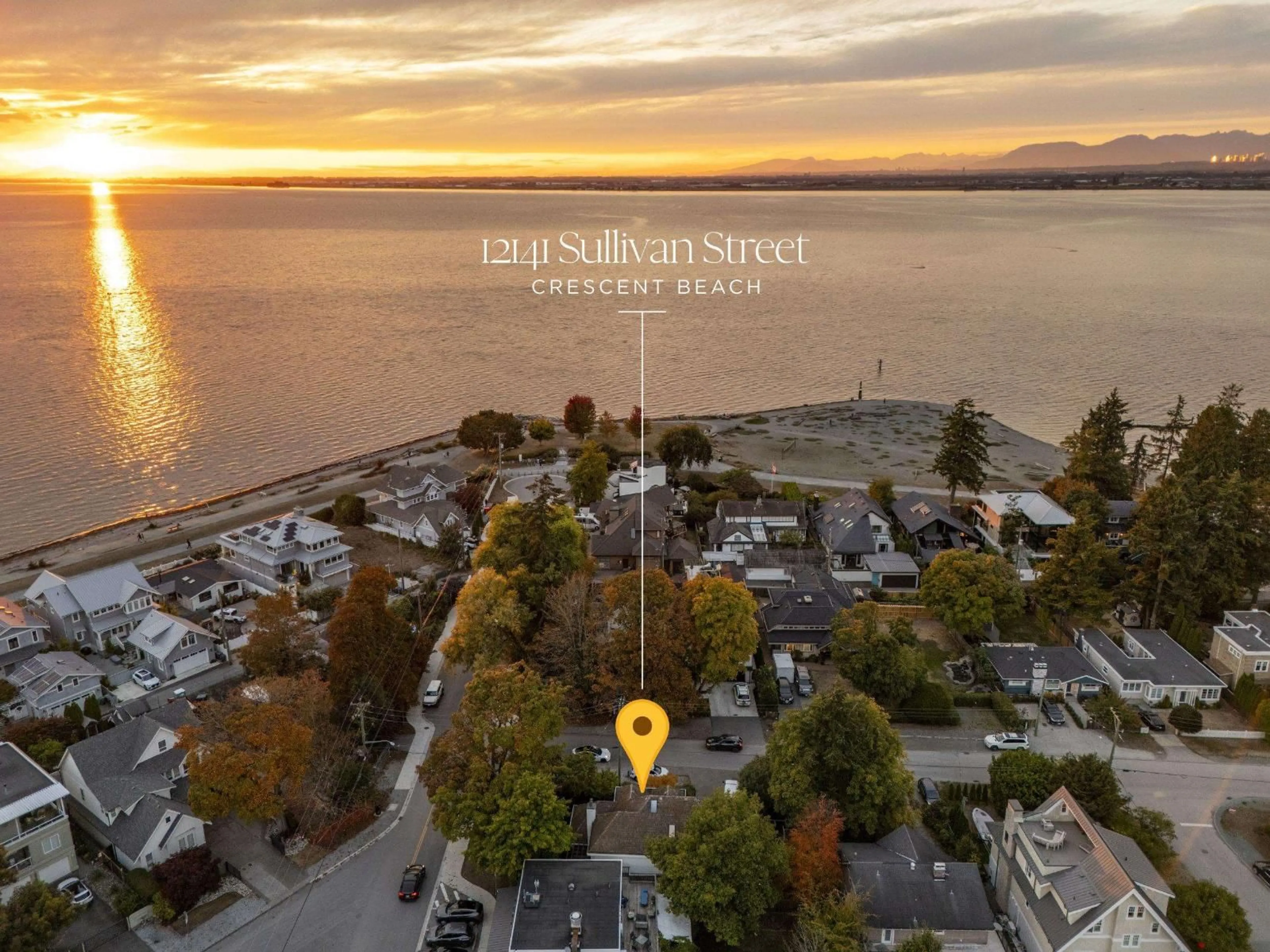 A pic from outside/outdoor area/front of a property/back of a property/a pic from drone, water/lake/river/ocean view for 12141 SULLIVAN STREET, Surrey British Columbia V4A3B4