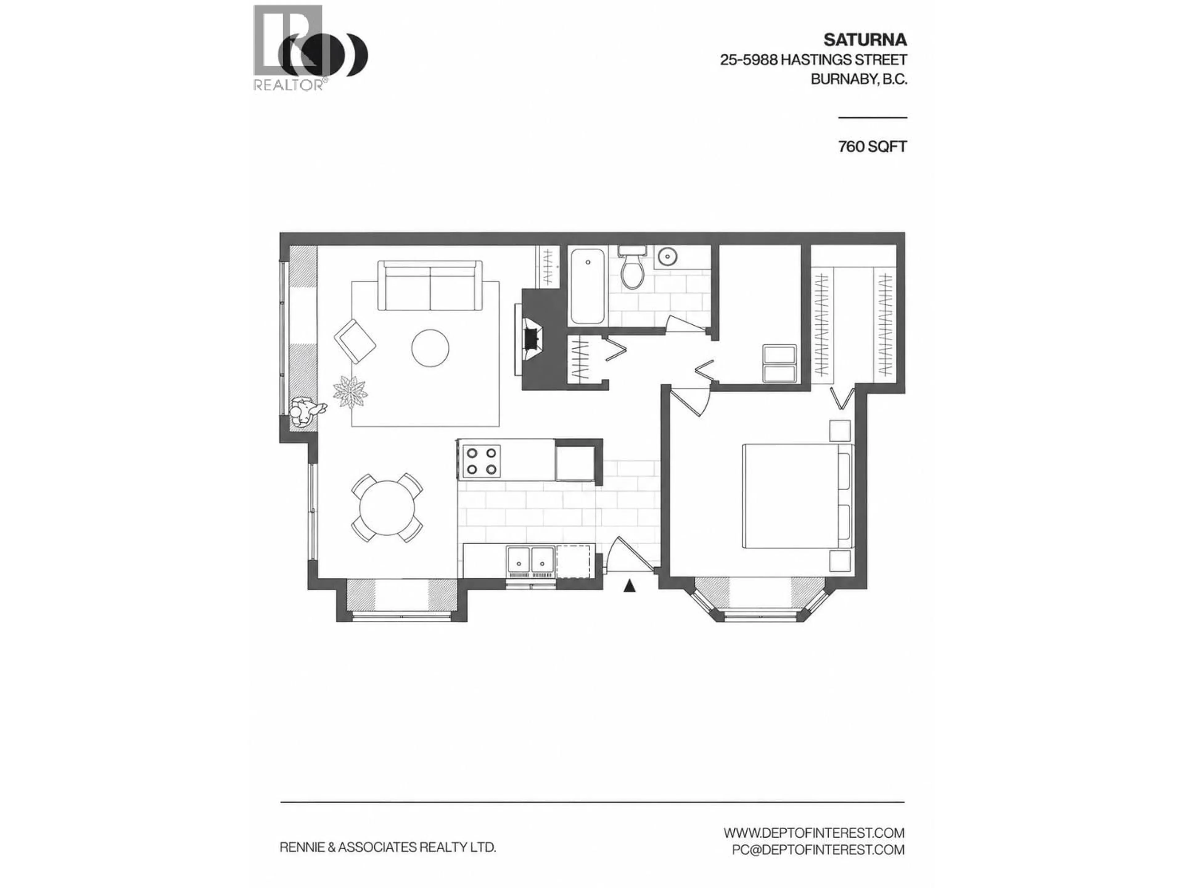 Floor plan for 25 - 5988 HASTINGS STREET, Burnaby British Columbia V5B1R6