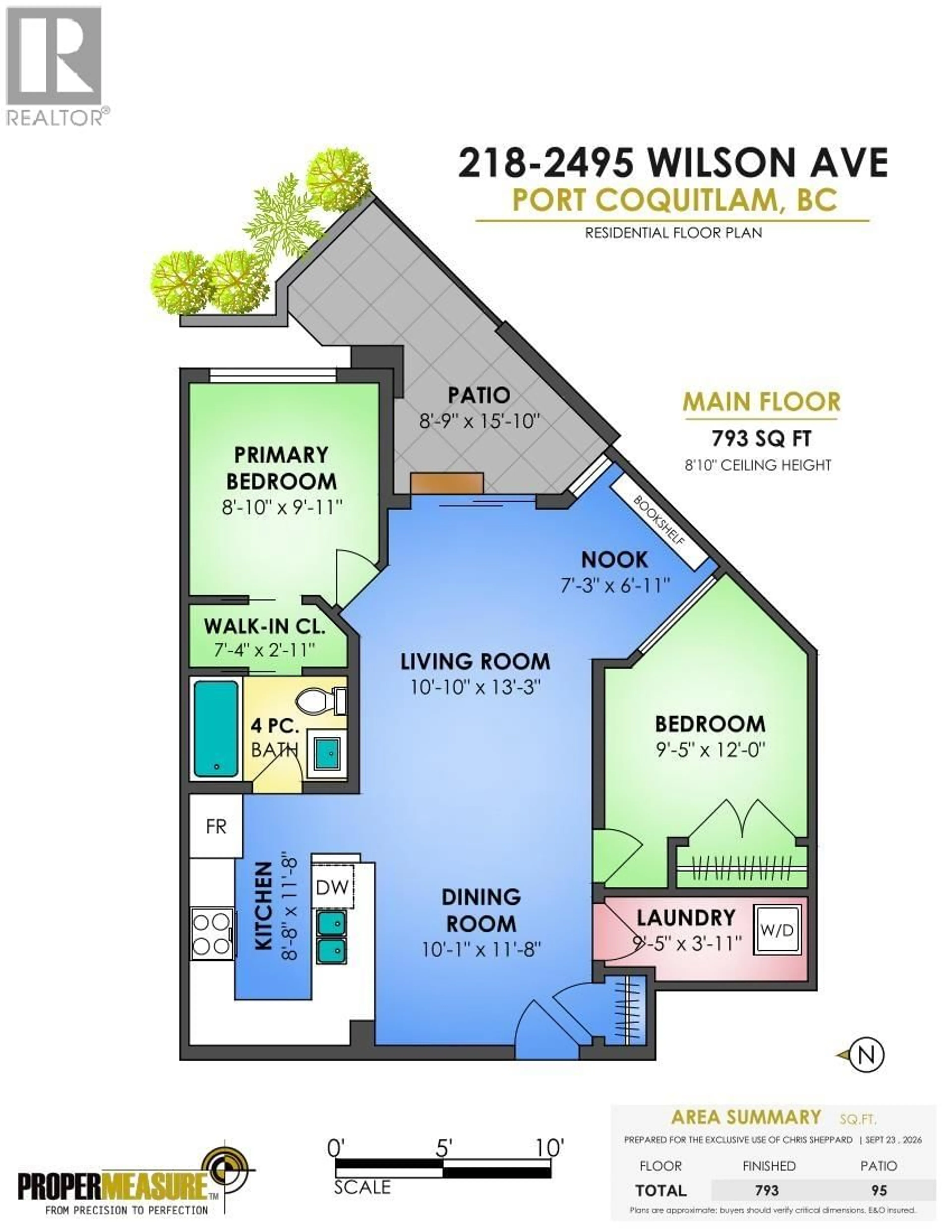 Floor plan for 218 - 2495 WILSON AVENUE, Port Coquitlam British Columbia V3C0E4