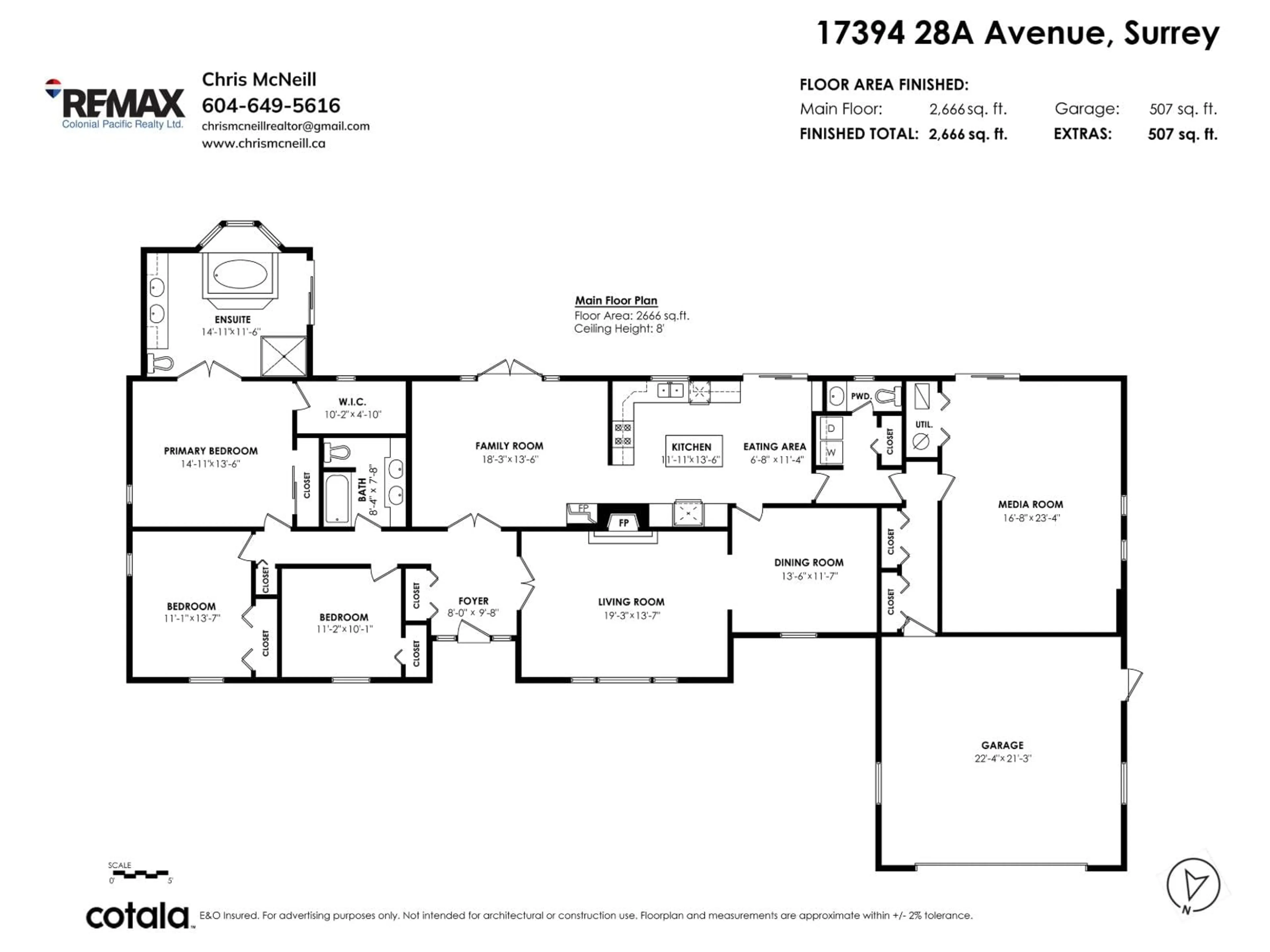 Floor plan for 17394 28A AVENUE, Surrey British Columbia V3Z0E7