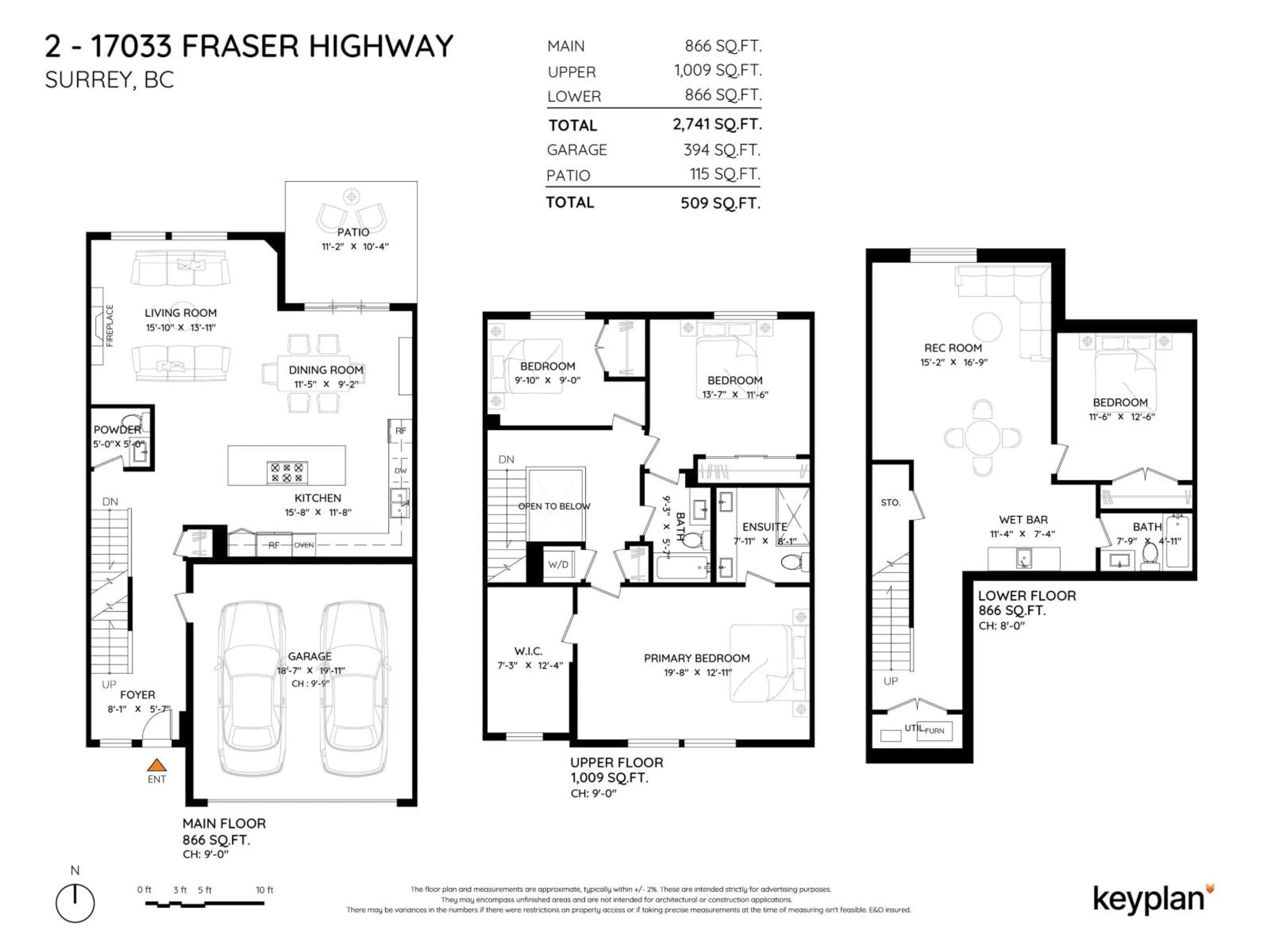 Floor plan for 2 - 17033 FRASER HIGHWAY, Surrey British Columbia V4N6V2