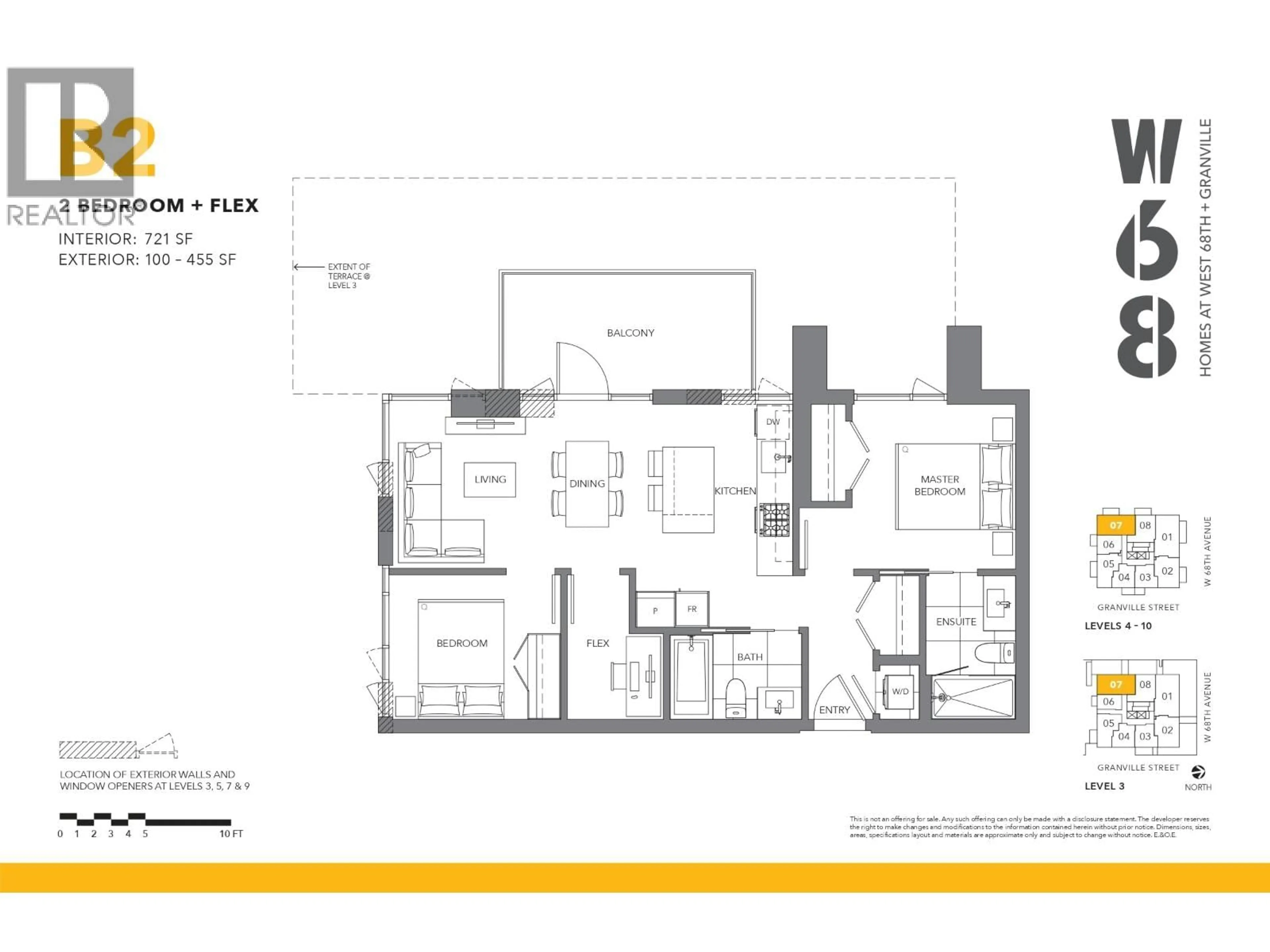 Floor plan for 407 - 8415 GRANVILLE STREET, Vancouver British Columbia V6P0M2