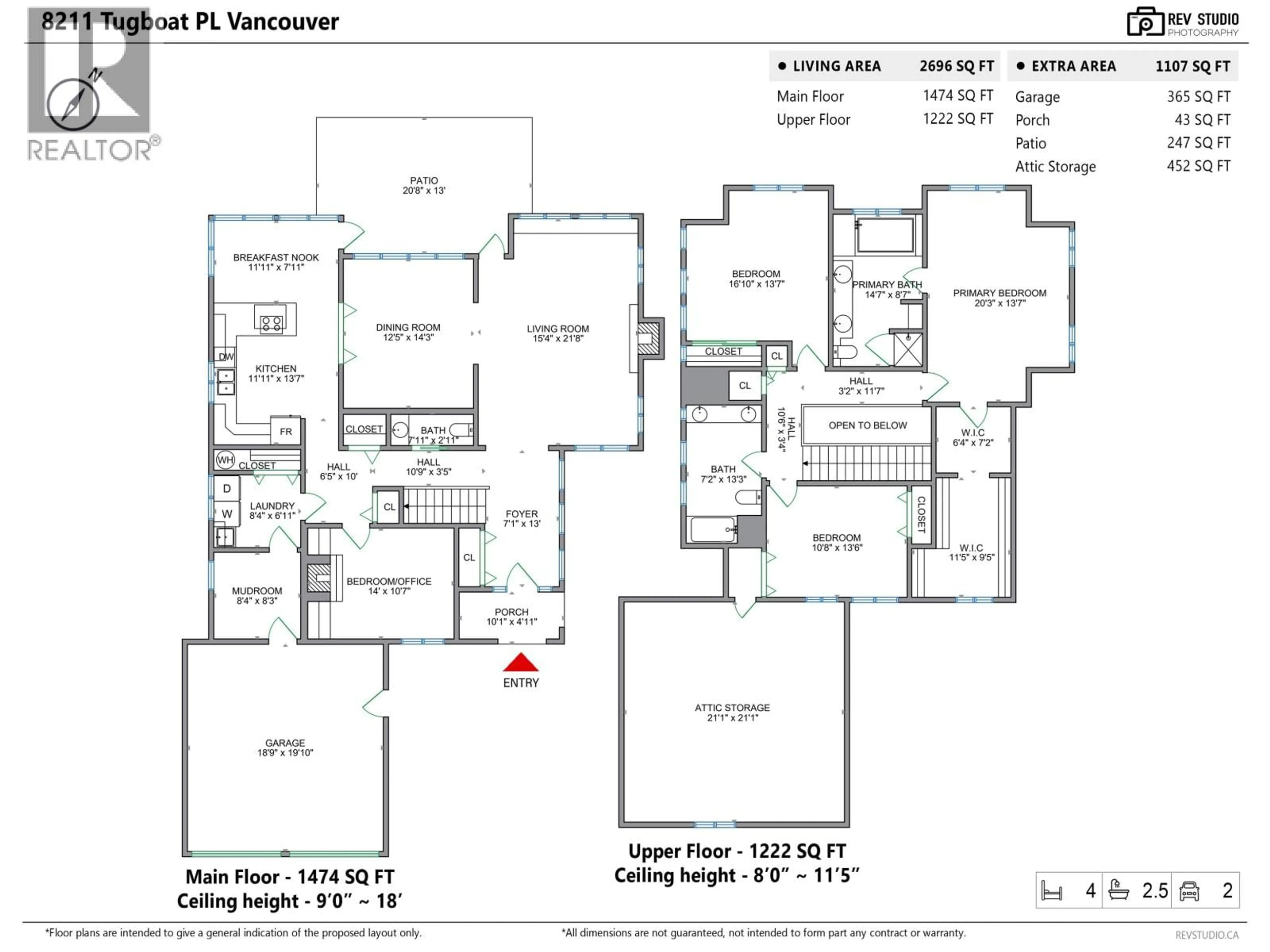 Floor plan for 8211 TUGBOAT PLACE, Vancouver British Columbia V6P6P9