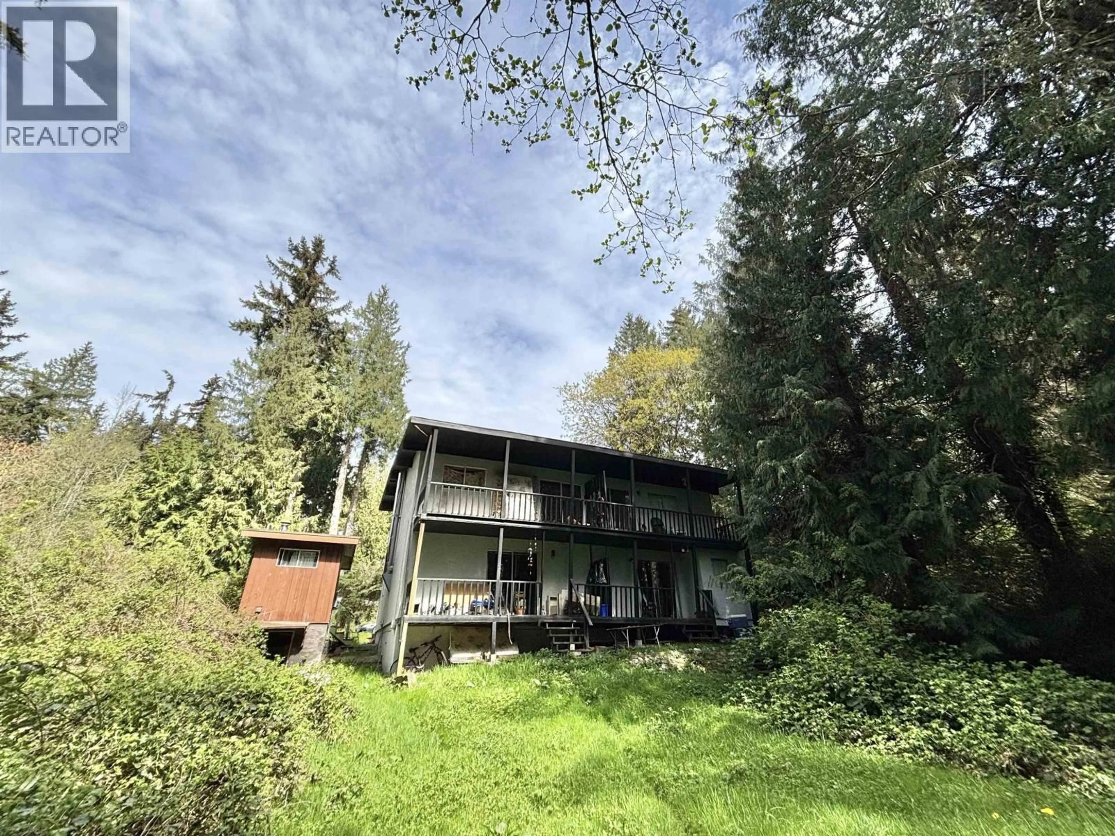 A pic from outside/outdoor area/front of a property/back of a property/a pic from drone, forest/trees view for 1291 MARLENE ROAD, Roberts Creek British Columbia V0N2W2
