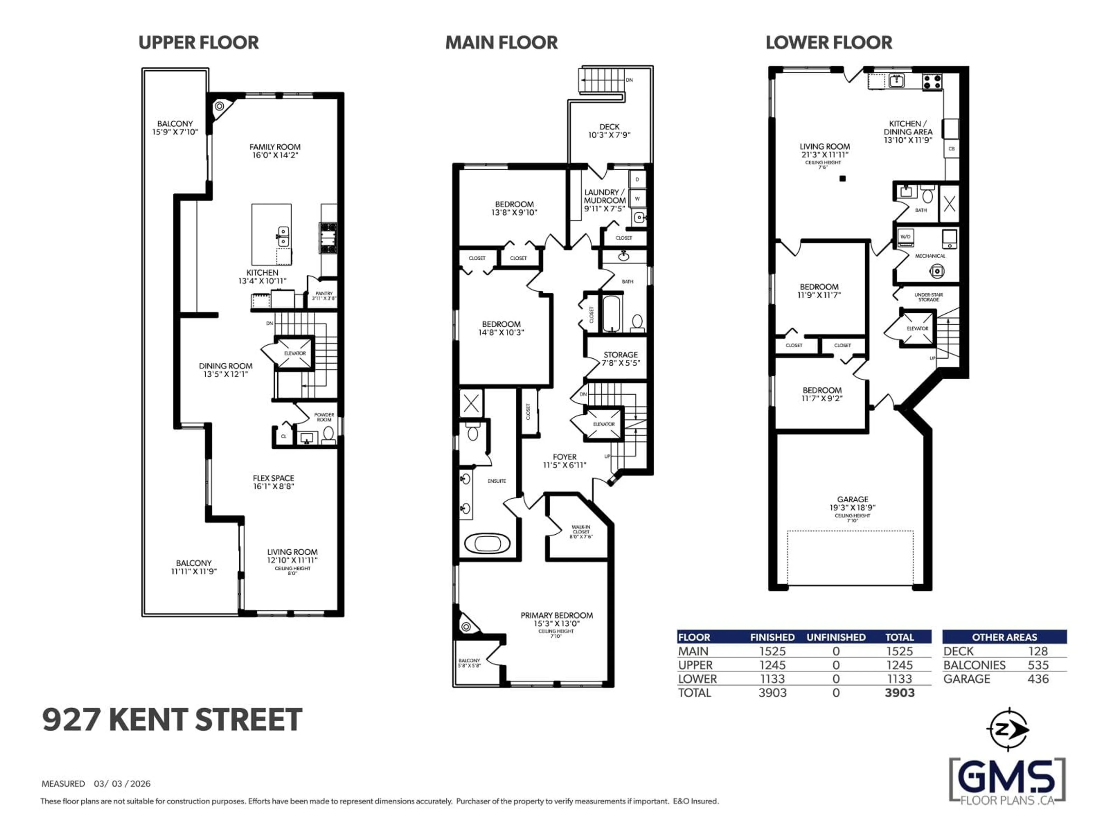 Floor plan for 927 KENT STREET, White Rock British Columbia V4B4S9