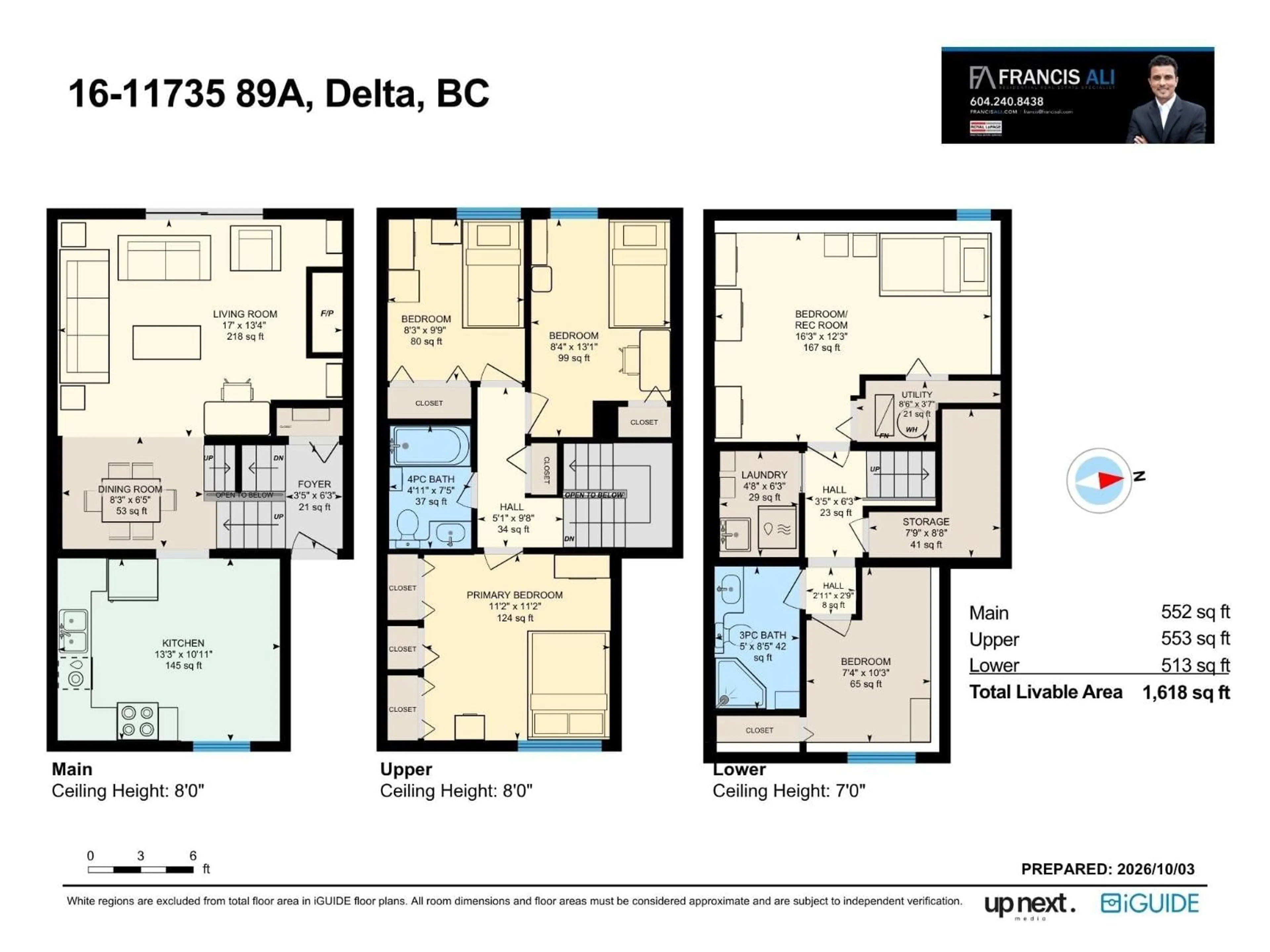 Floor plan for 16 - 11735 89A AVENUE, Delta British Columbia V4C3G8