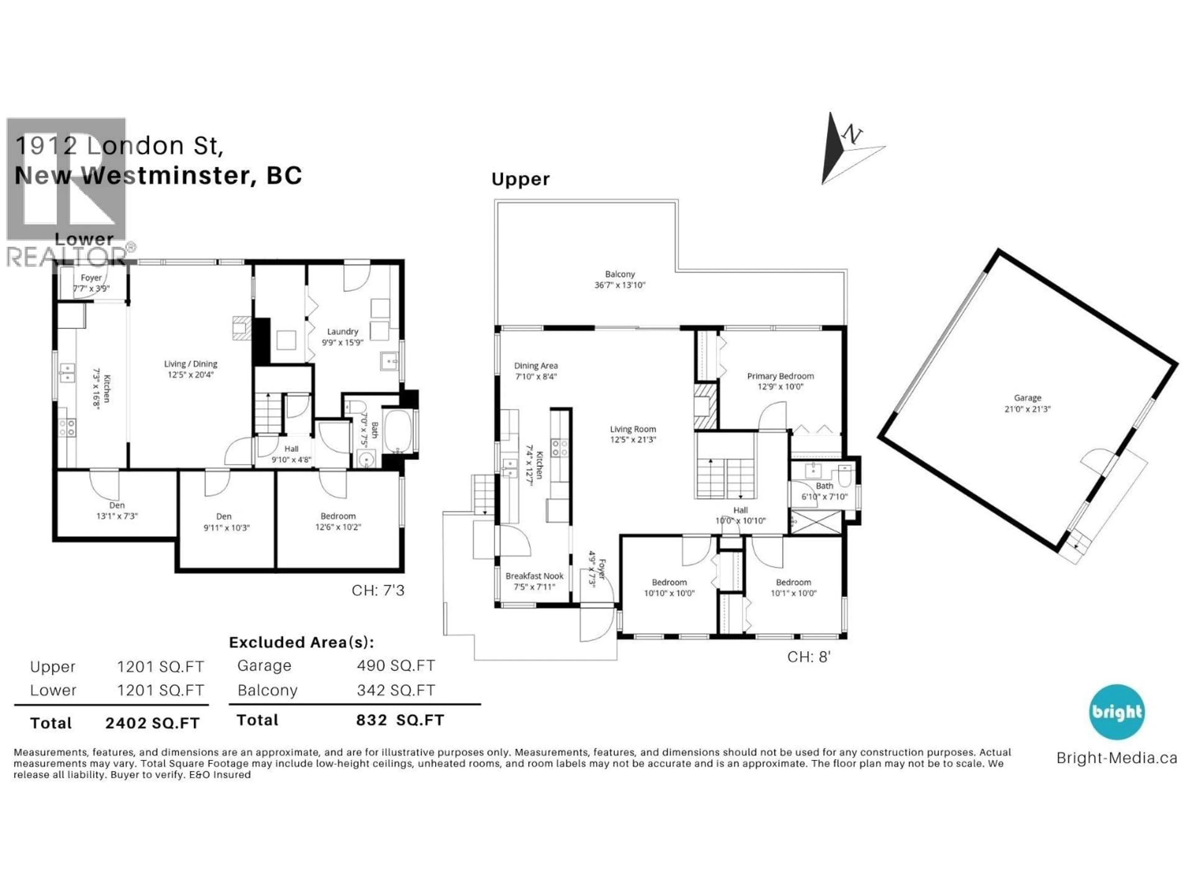 Floor plan for 1912 LONDON STREET, New Westminster British Columbia V3M3E5