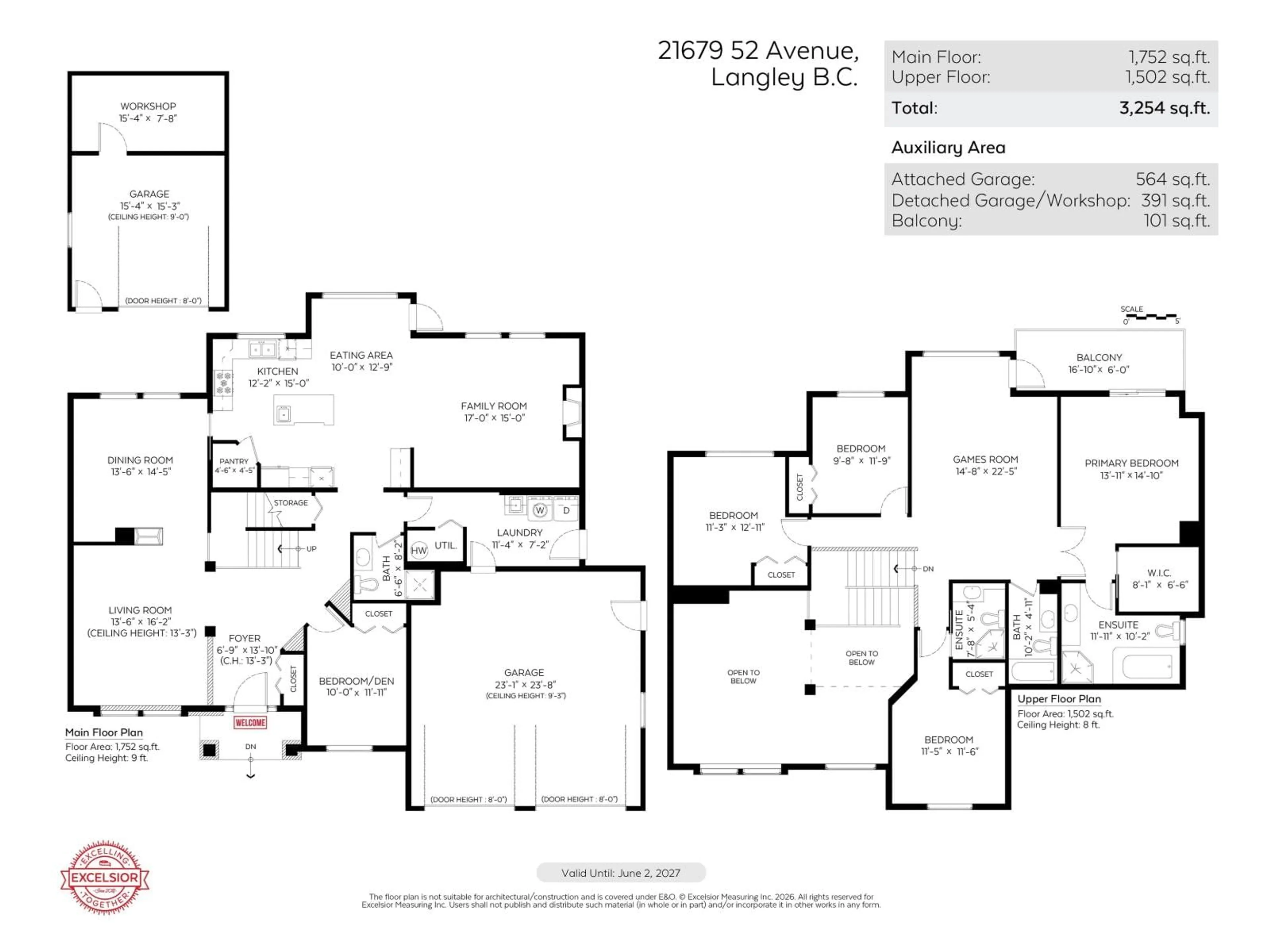 Floor plan for 21679 52 AVENUE, Langley British Columbia V2Y1L7