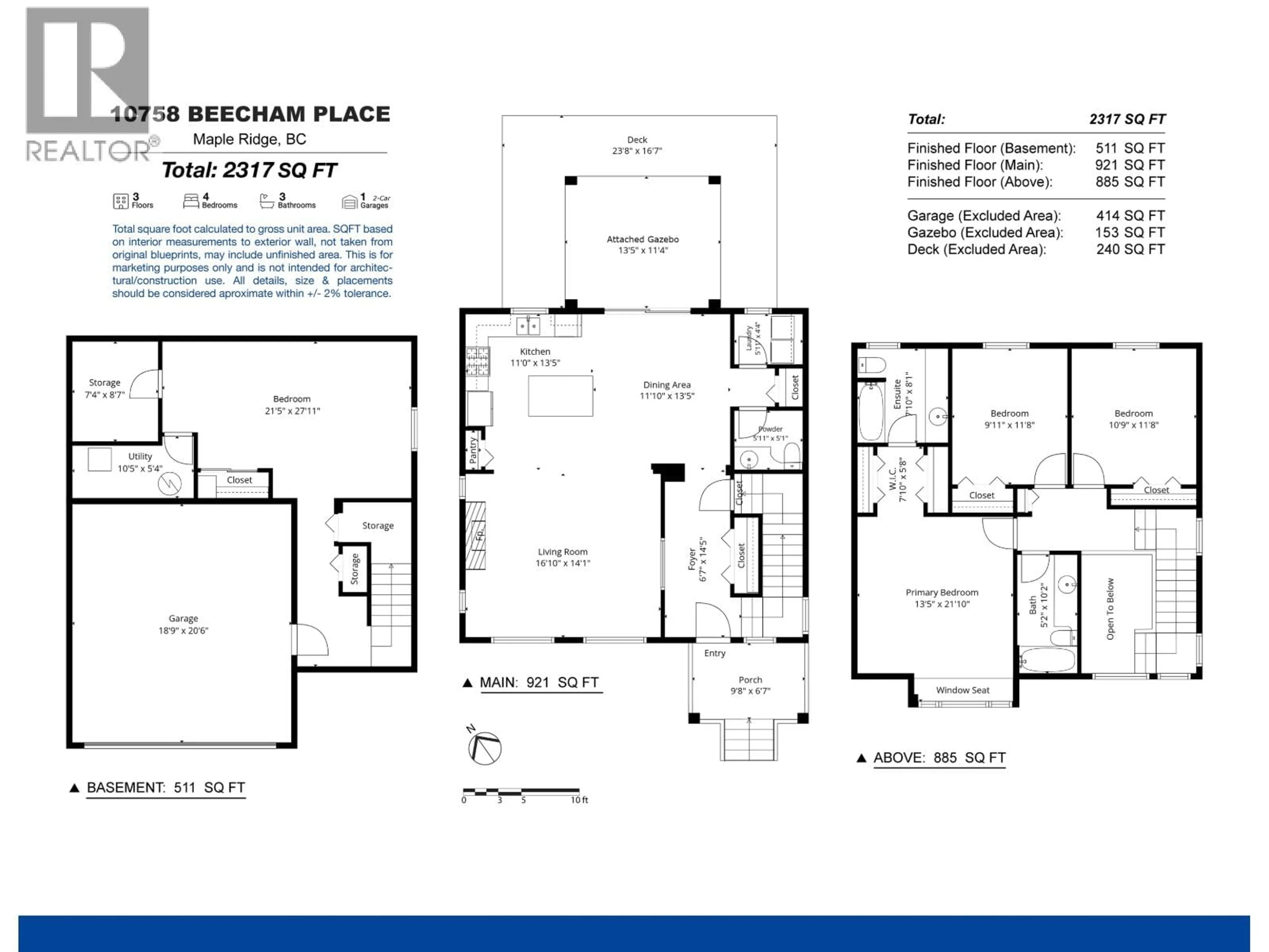 Floor plan for 10758 BEECHAM PLACE, Maple Ridge British Columbia V2W0E9