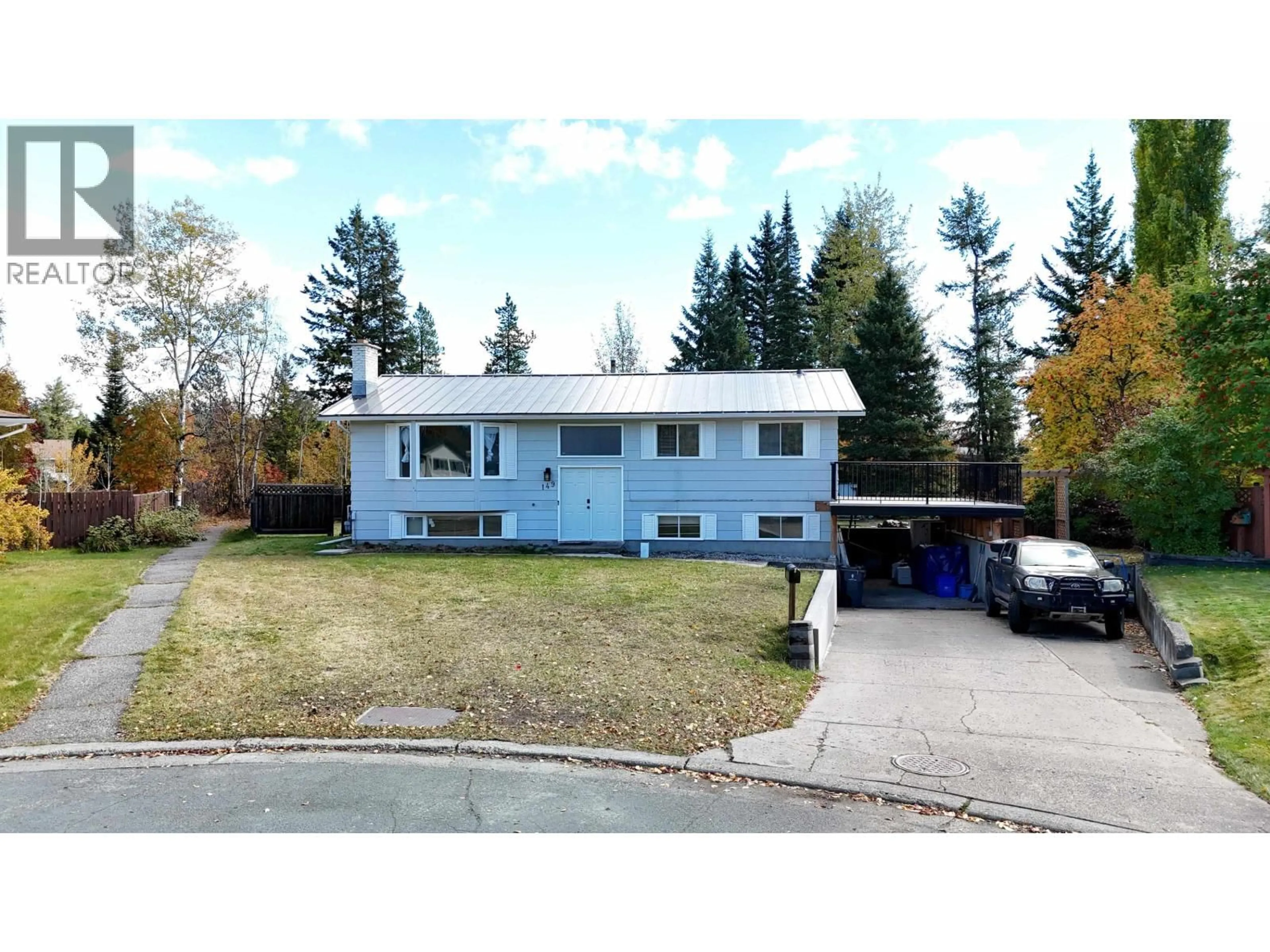Home with vinyl exterior material, street for 149 LOFTING PLACE, Prince George British Columbia V2M4T1