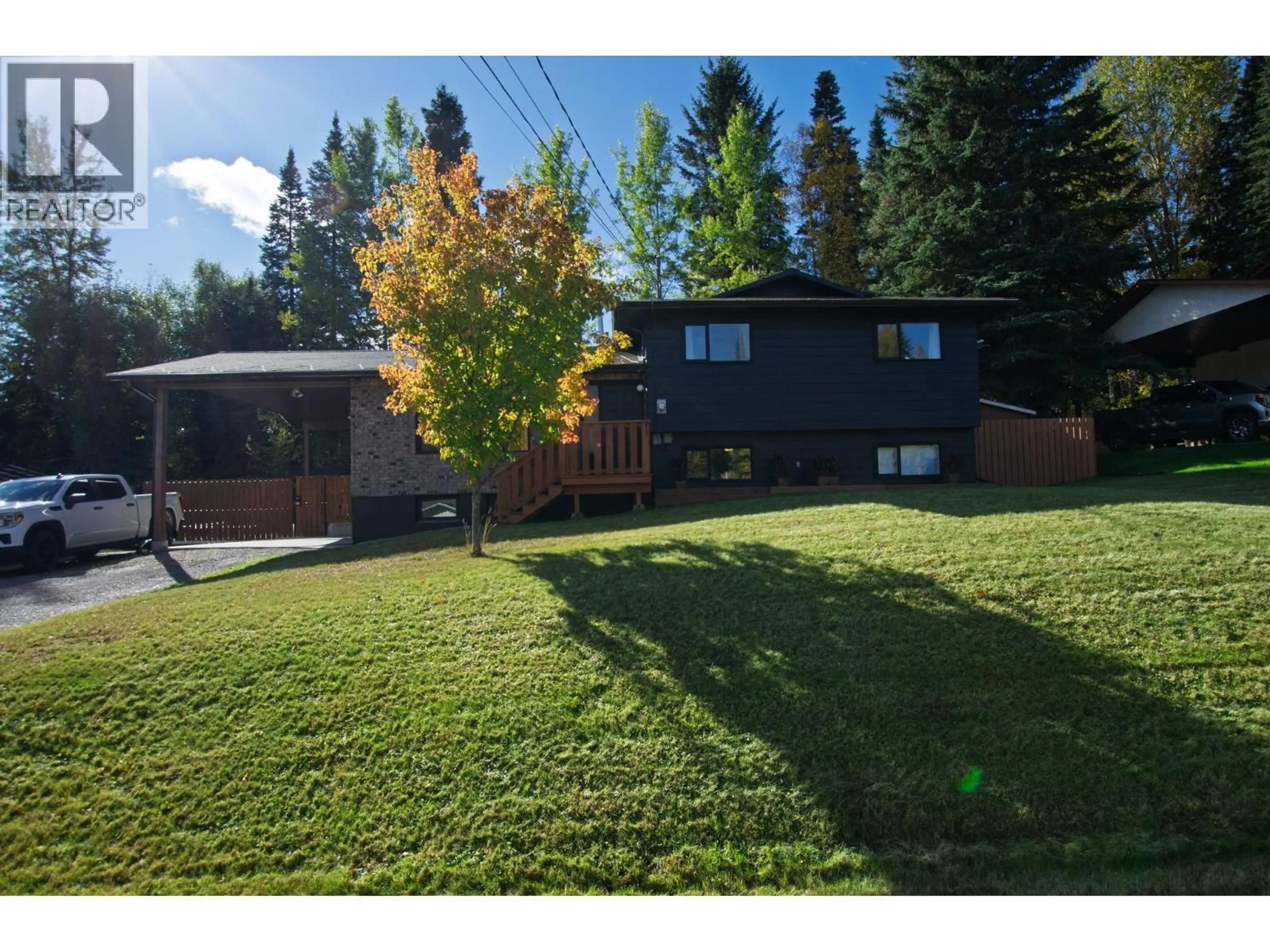 A pic from outside/outdoor area/front of a property/back of a property/a pic from drone, mountain view for 2135 CROFT ROAD, Prince George British Columbia V2K4A9