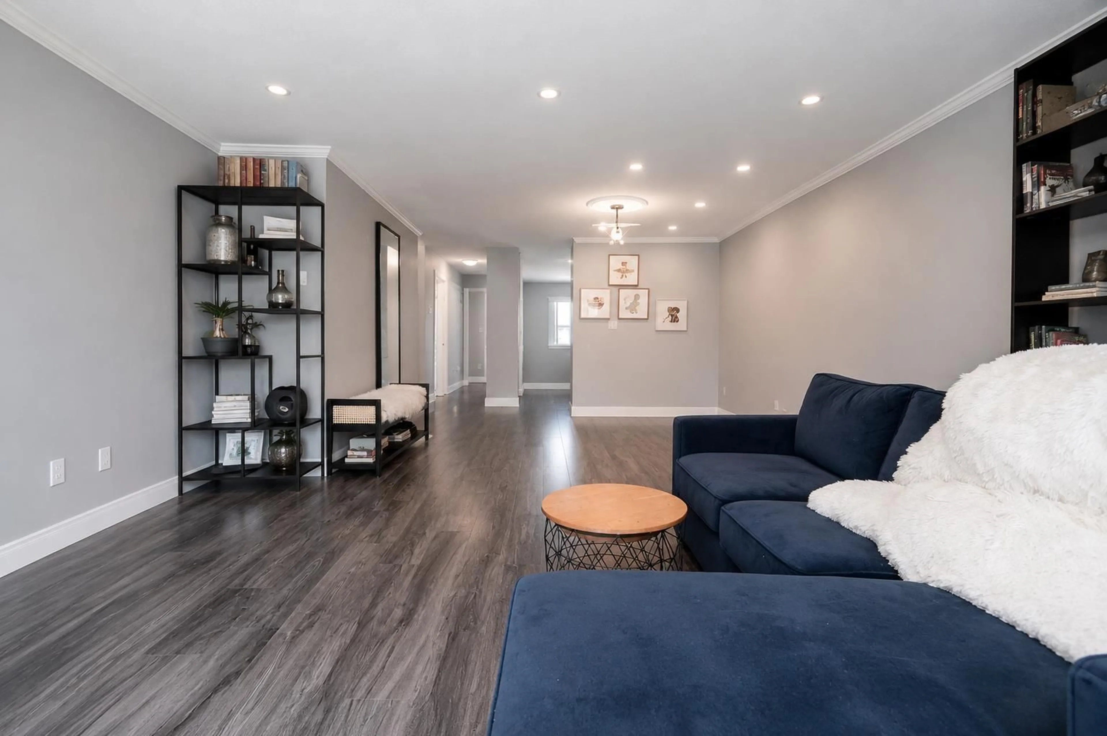 Living room with furniture, wood/laminate floor for 36 - 8533 BROADWAY STREET, Chilliwack British Columbia V2P5V4