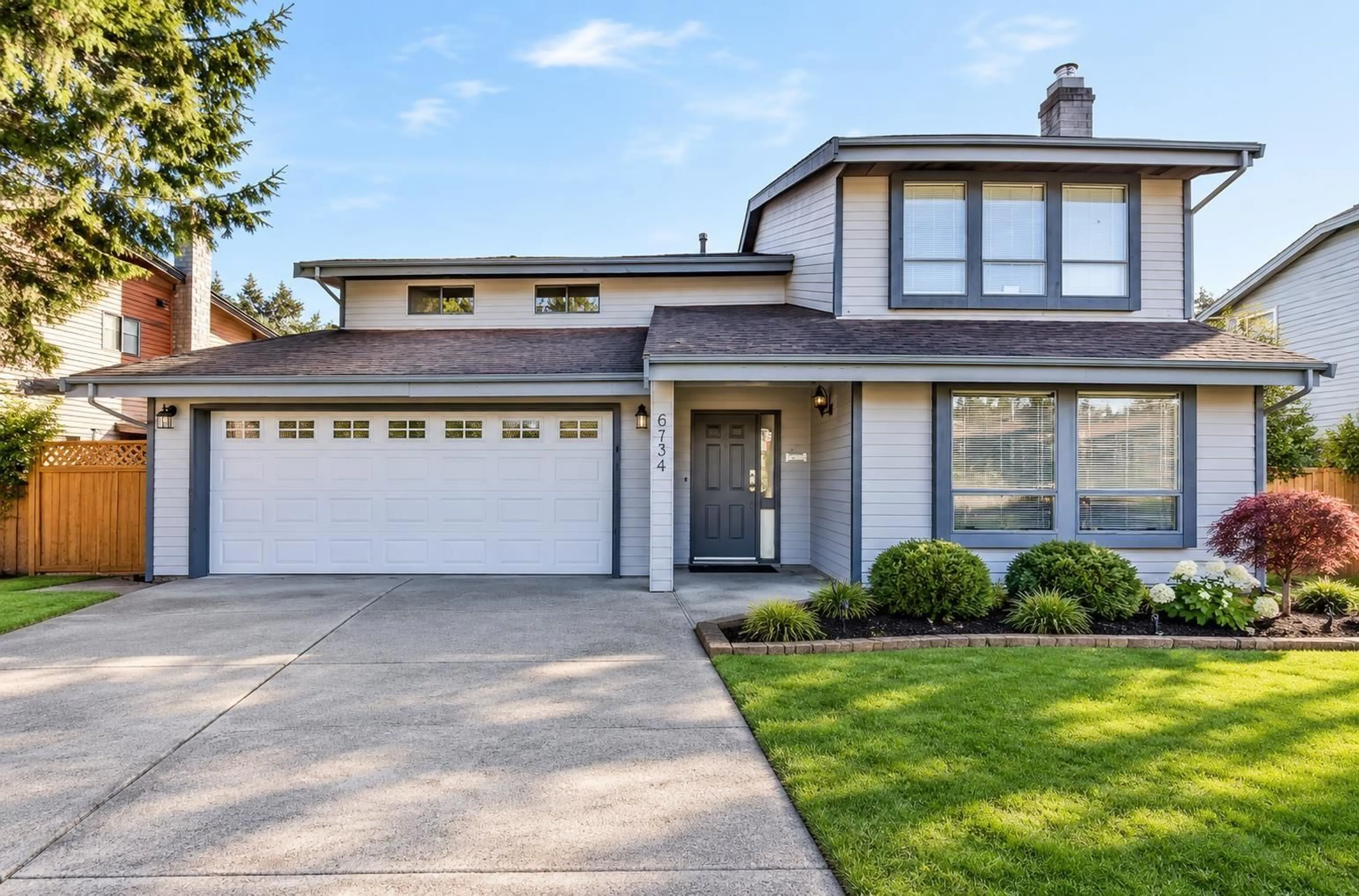 Home with vinyl exterior material, street for 6734 134A AVENUE, Surrey British Columbia V3W4V3