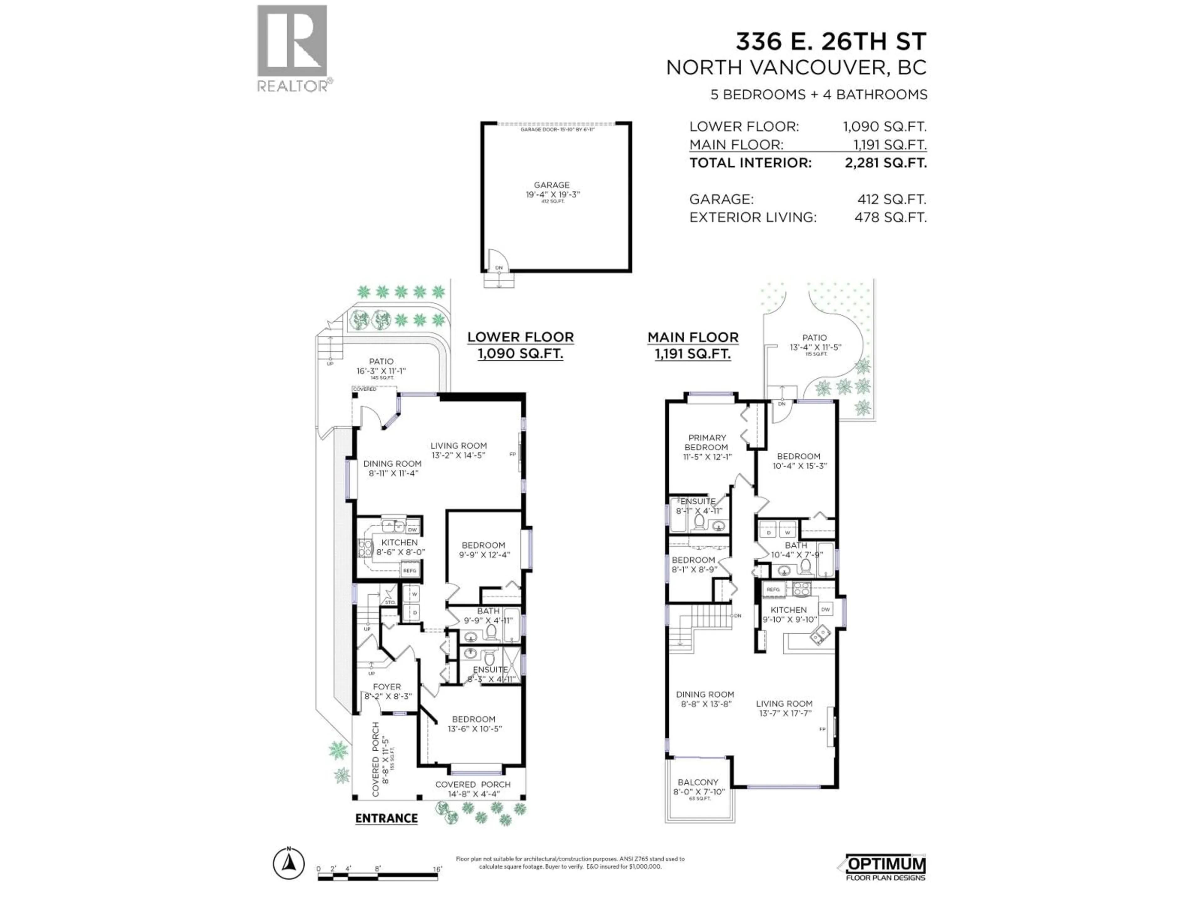 Floor plan for 336 26TH STREET, North Vancouver British Columbia V7N1B1