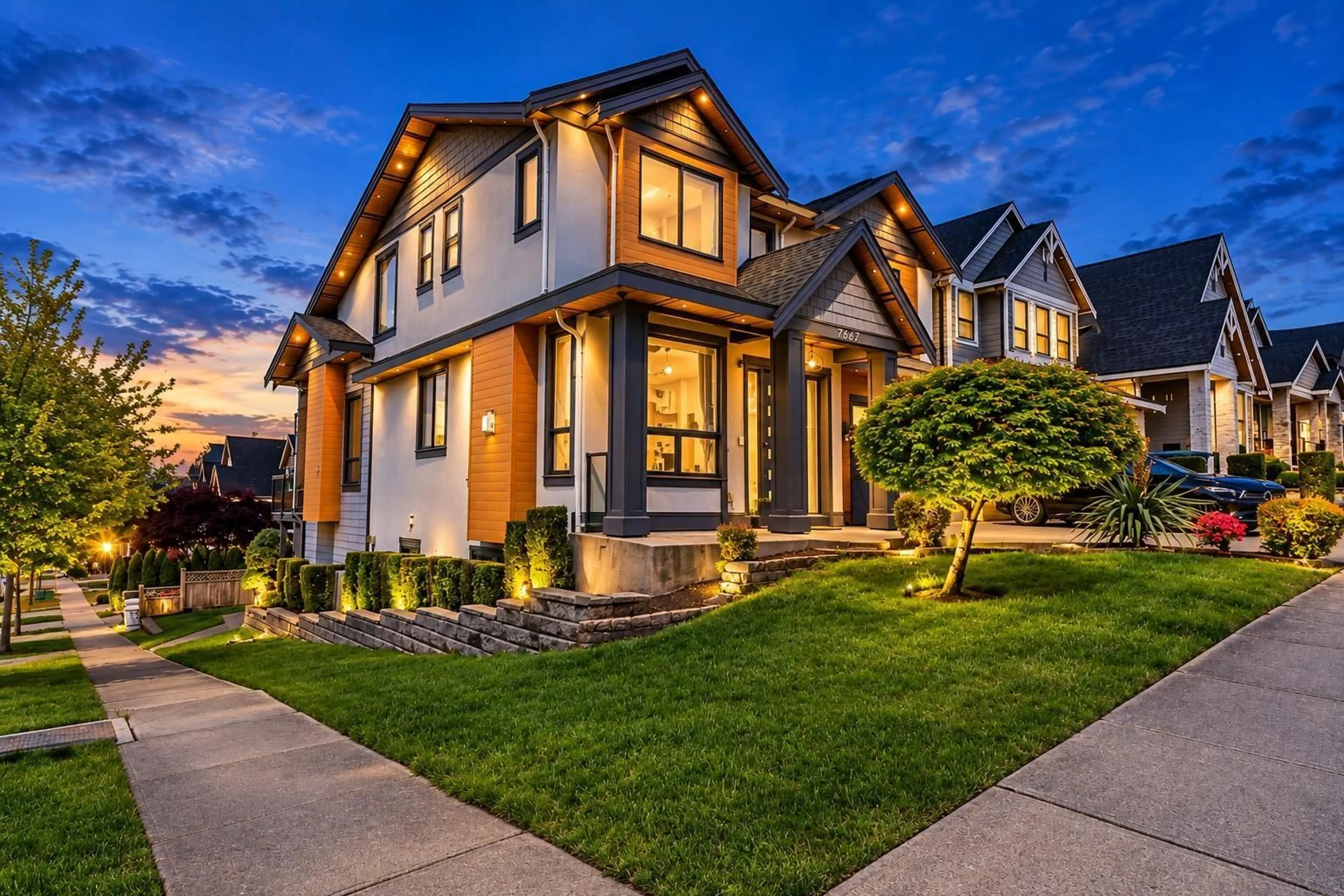 Home with brick exterior material, street for 7667 155 STREET, Surrey British Columbia V3S3P3