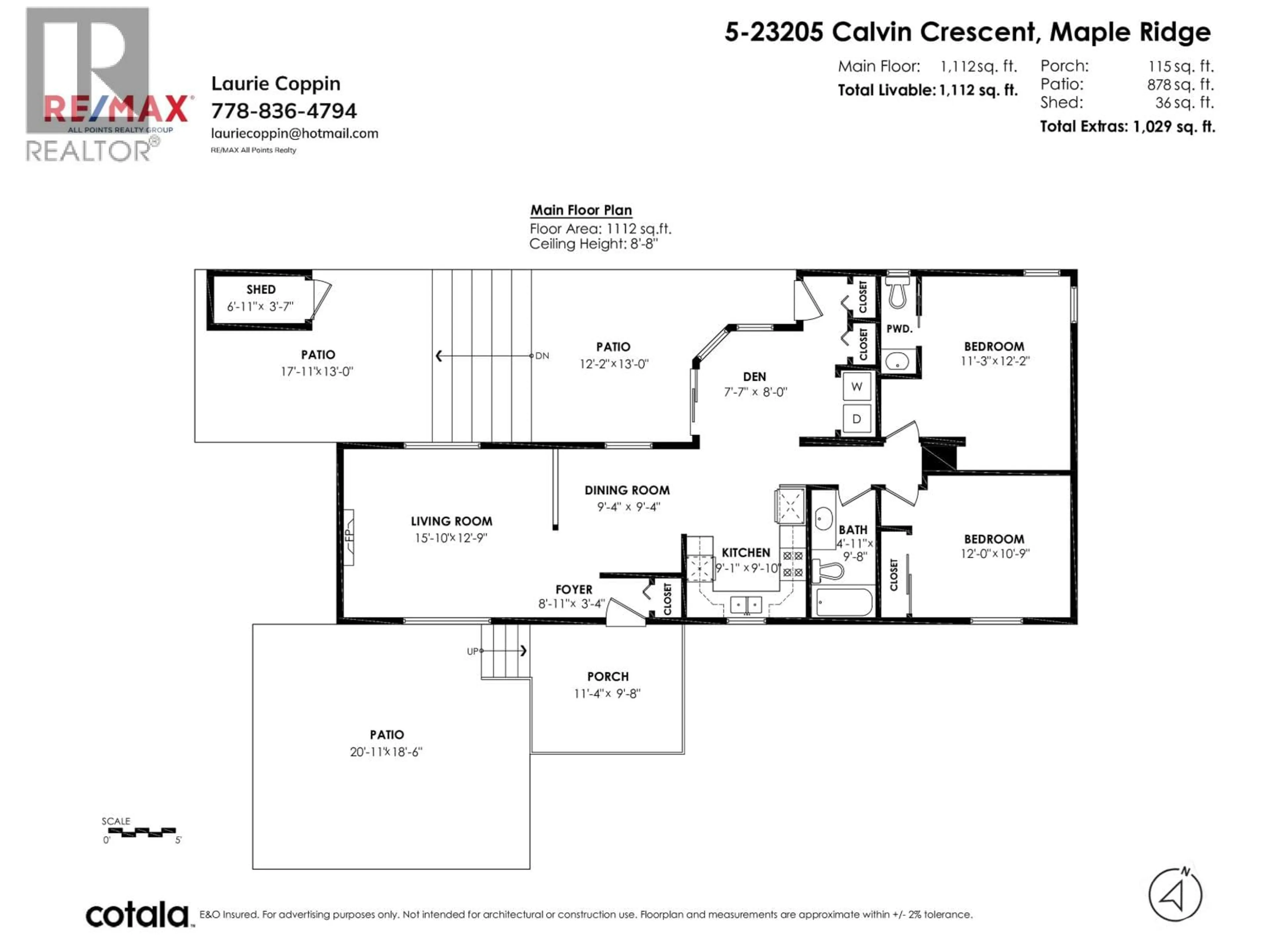 Floor plan for 5 - 23205 CALVIN CRESCENT, Maple Ridge British Columbia V2X4S3