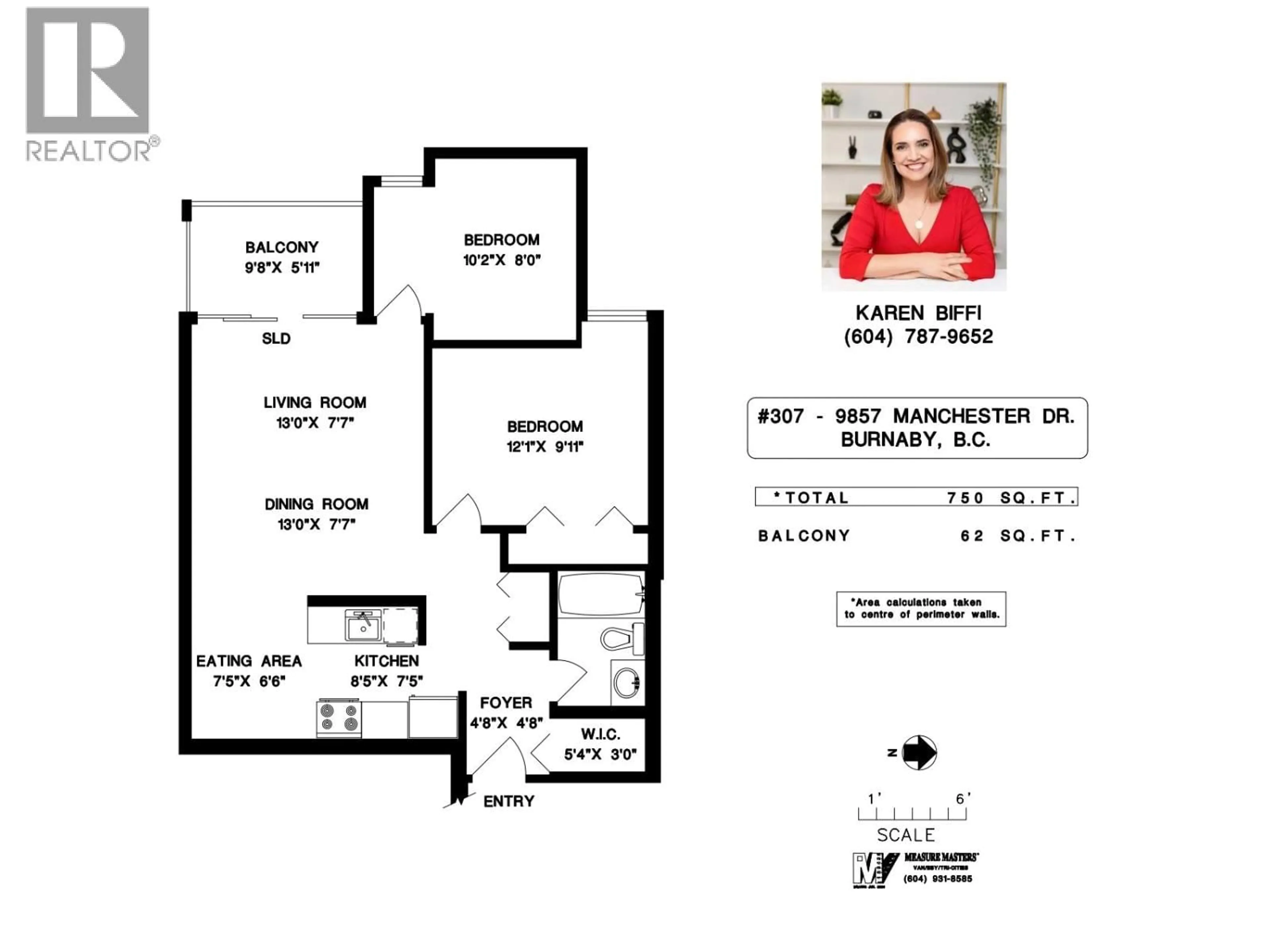 Floor plan for 307 - 9857 MANCHESTER DRIVE, Burnaby British Columbia V3N4P5