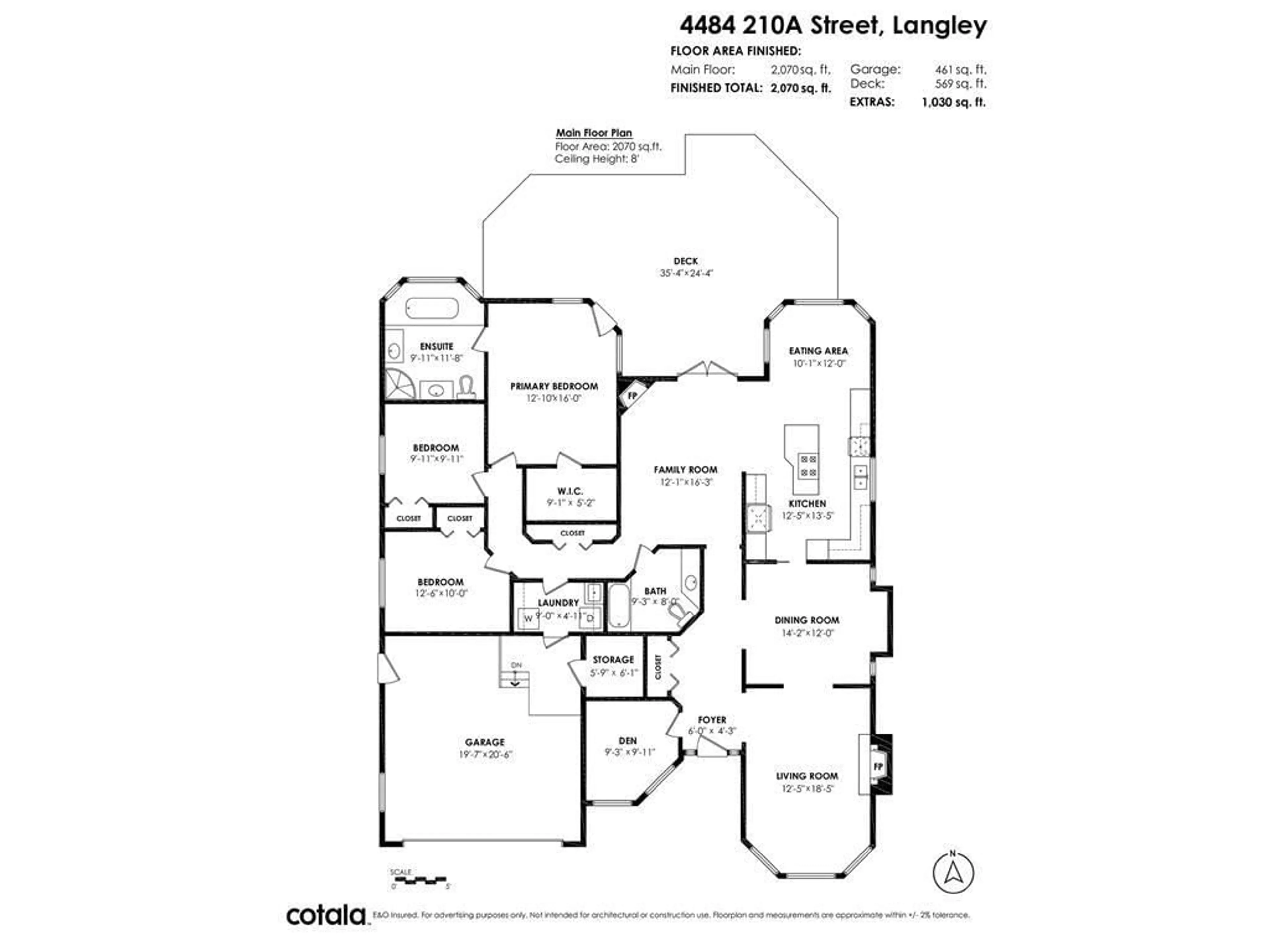 Floor plan for 4484 210A STREET, Langley British Columbia V3A8M2