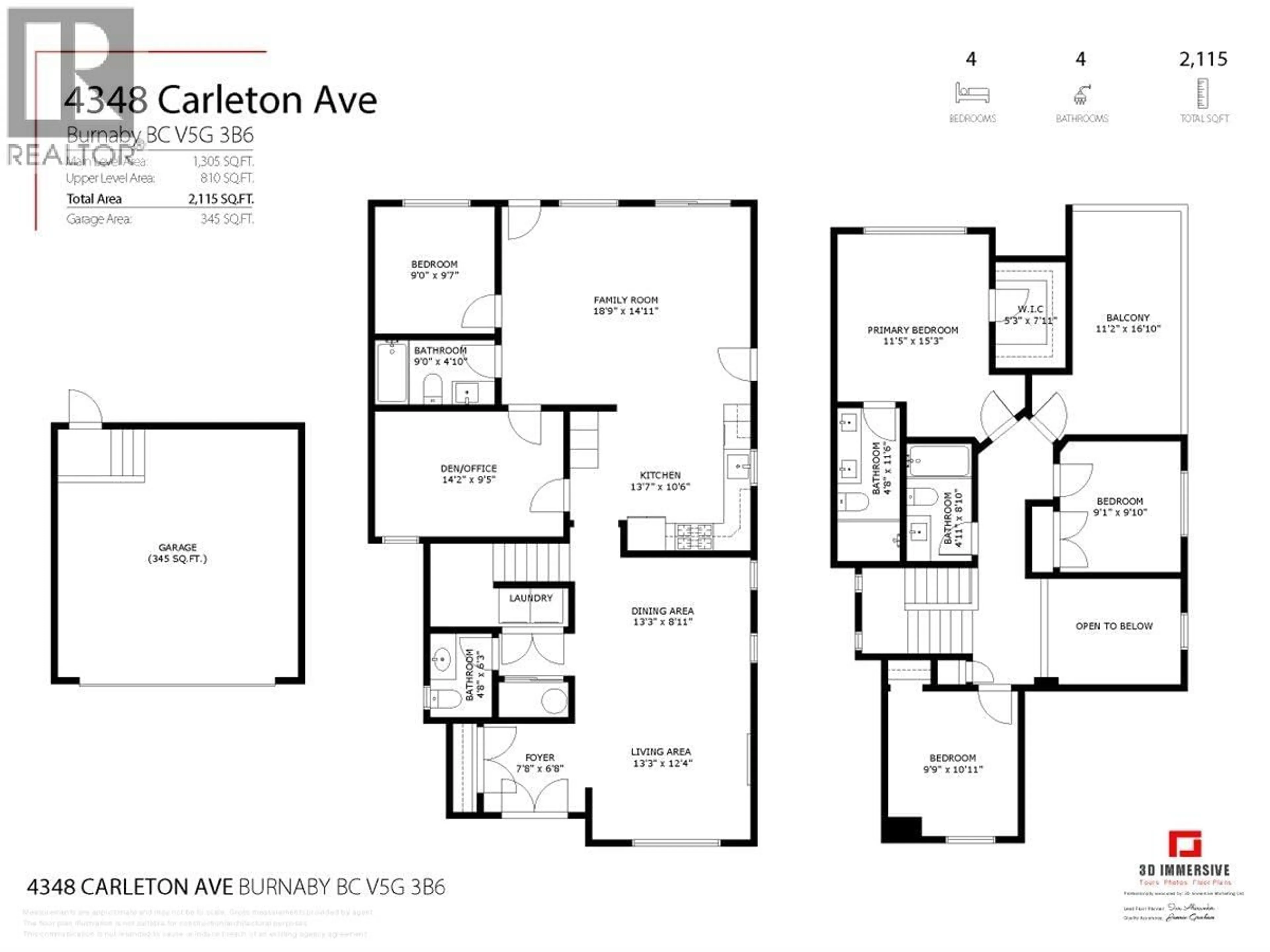 Floor plan for 4348 CARLETON AVENUE, Burnaby British Columbia V5G3B6