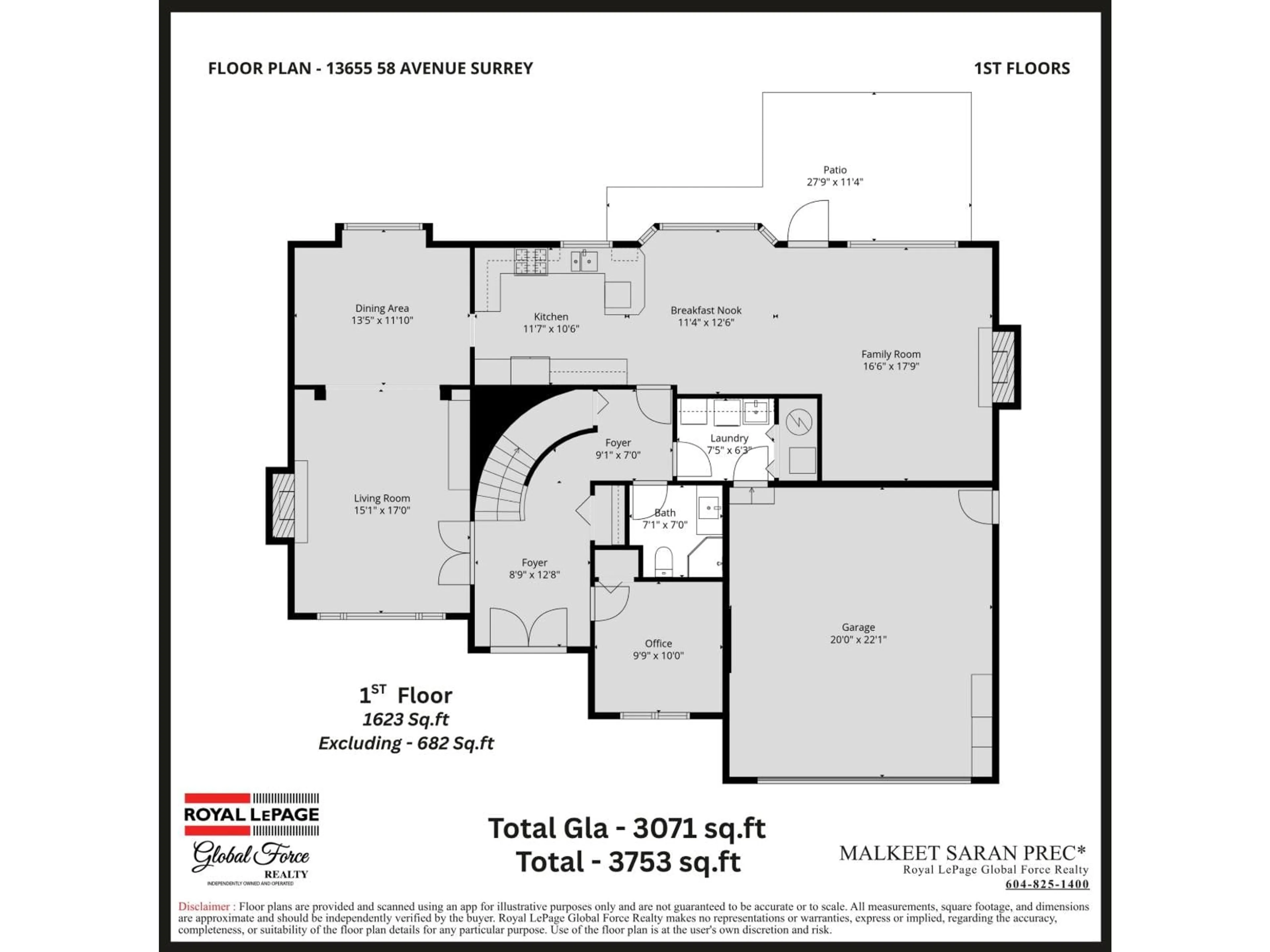 Floor plan for 13655 58 AVENUE, Surrey British Columbia V3X3H9