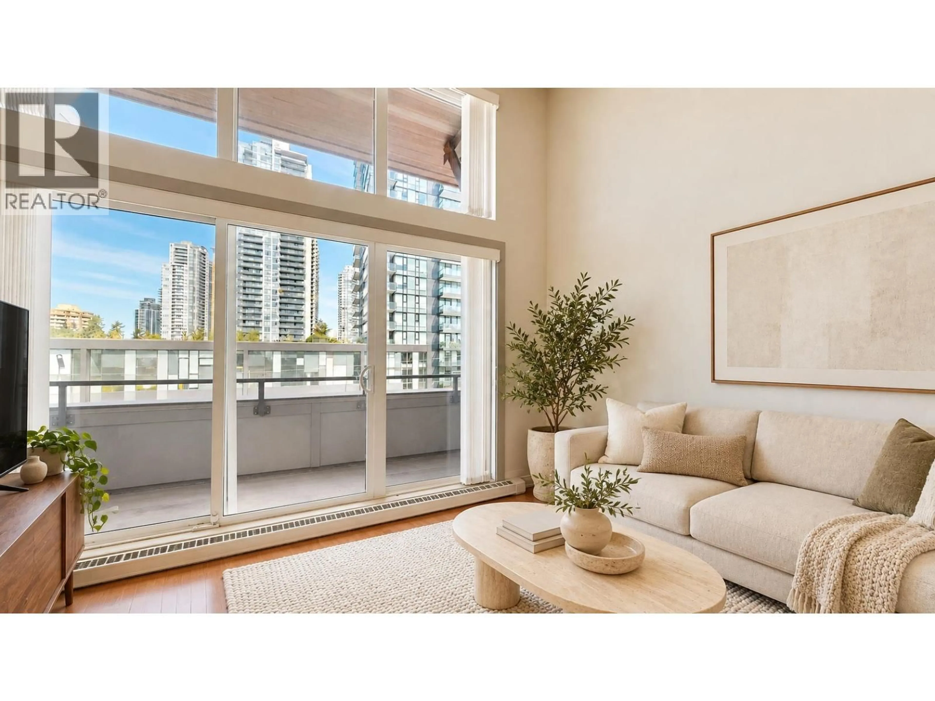 Living room with furniture, unknown for 406 - 6875 DUNBLANE AVENUE, Burnaby British Columbia V5J0G6