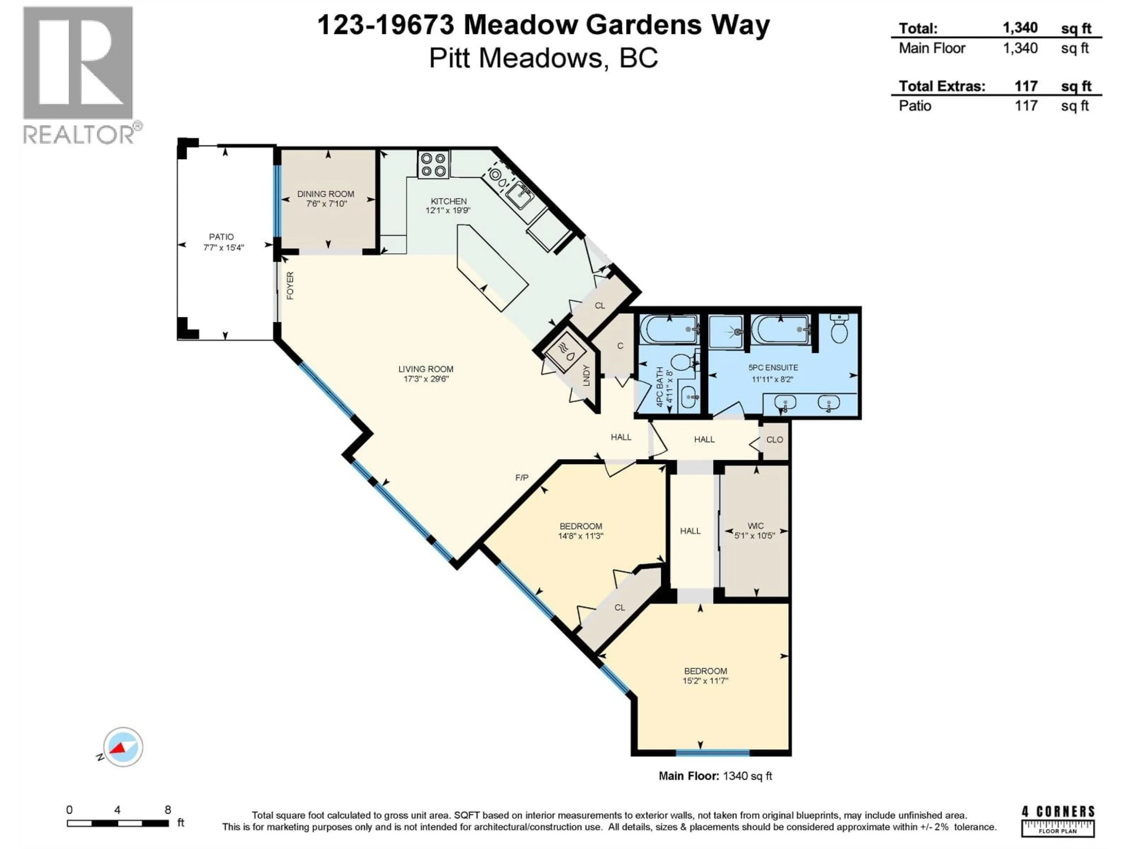 Floor plan for 123 - 19673 MEADOW GARDENS WAY, Pitt Meadows British Columbia V3Y0A1