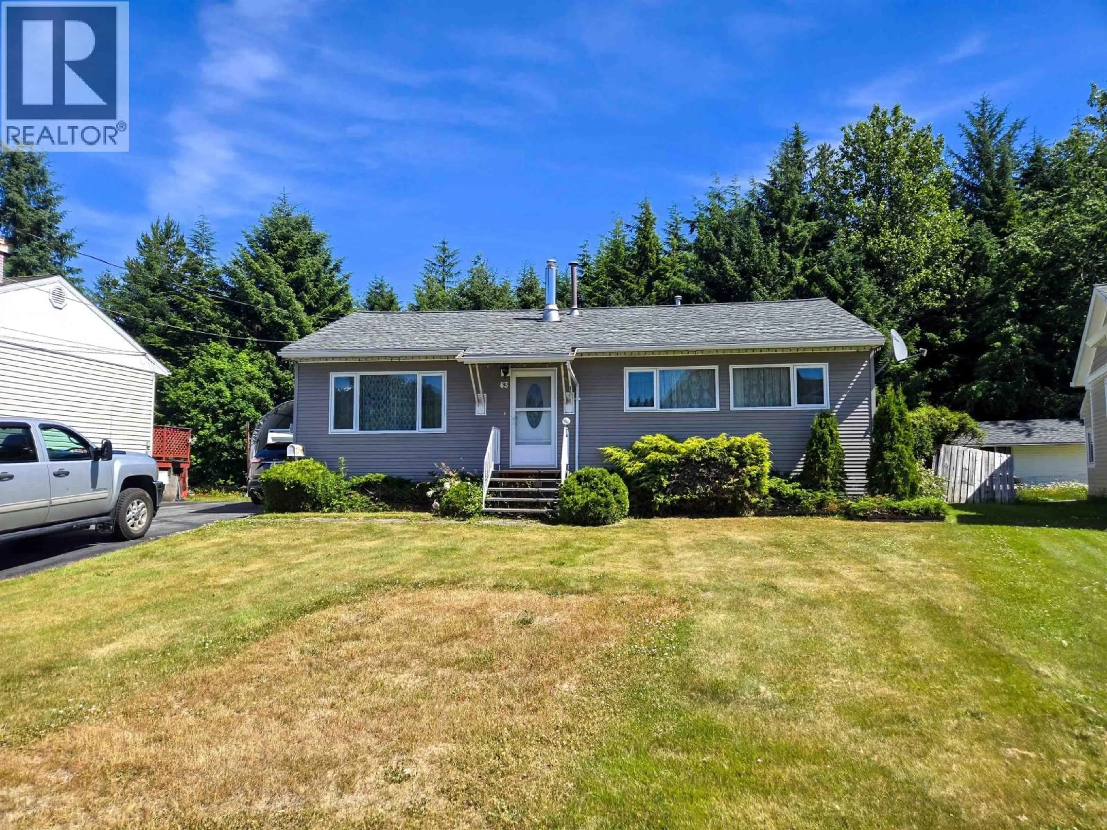 Home with vinyl exterior material, street for 63 OKANAGAN STREET, Kitimat British Columbia V8C1Z6