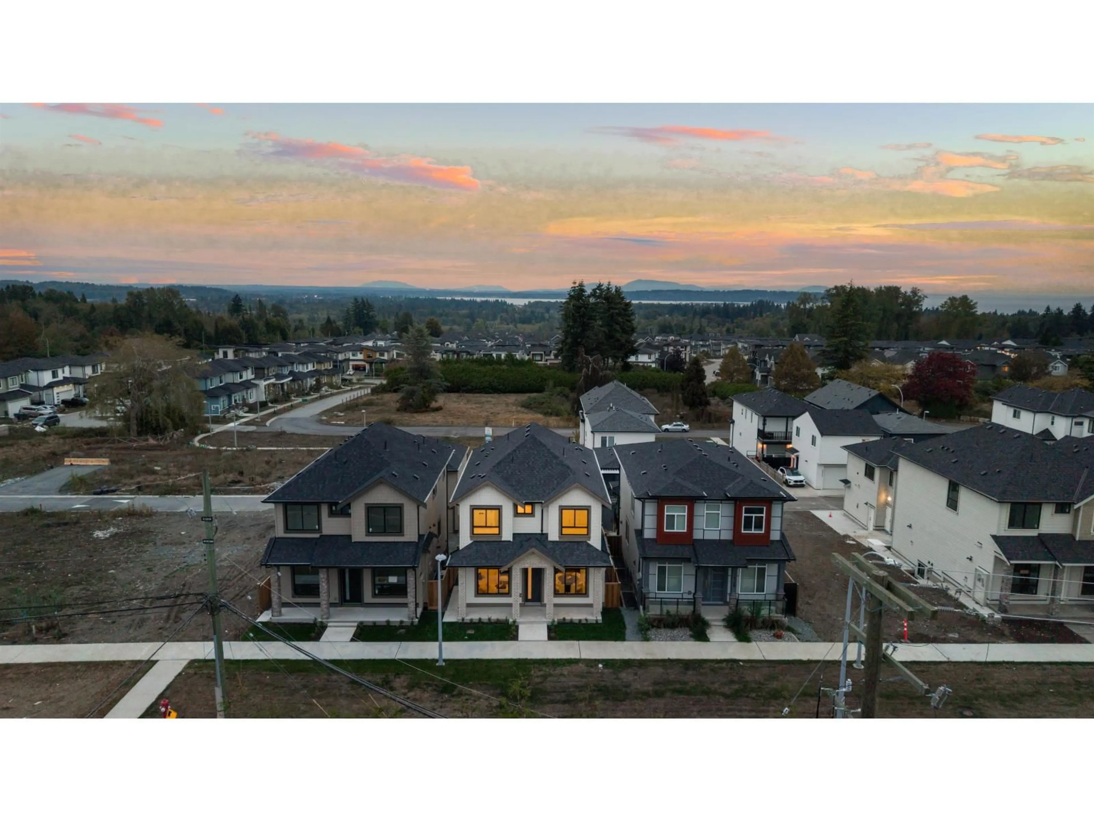 A pic from outside/outdoor area/front of a property/back of a property/a pic from drone, mountain view for 16734 20 AVENUE, Surrey British Columbia V3Z9M9
