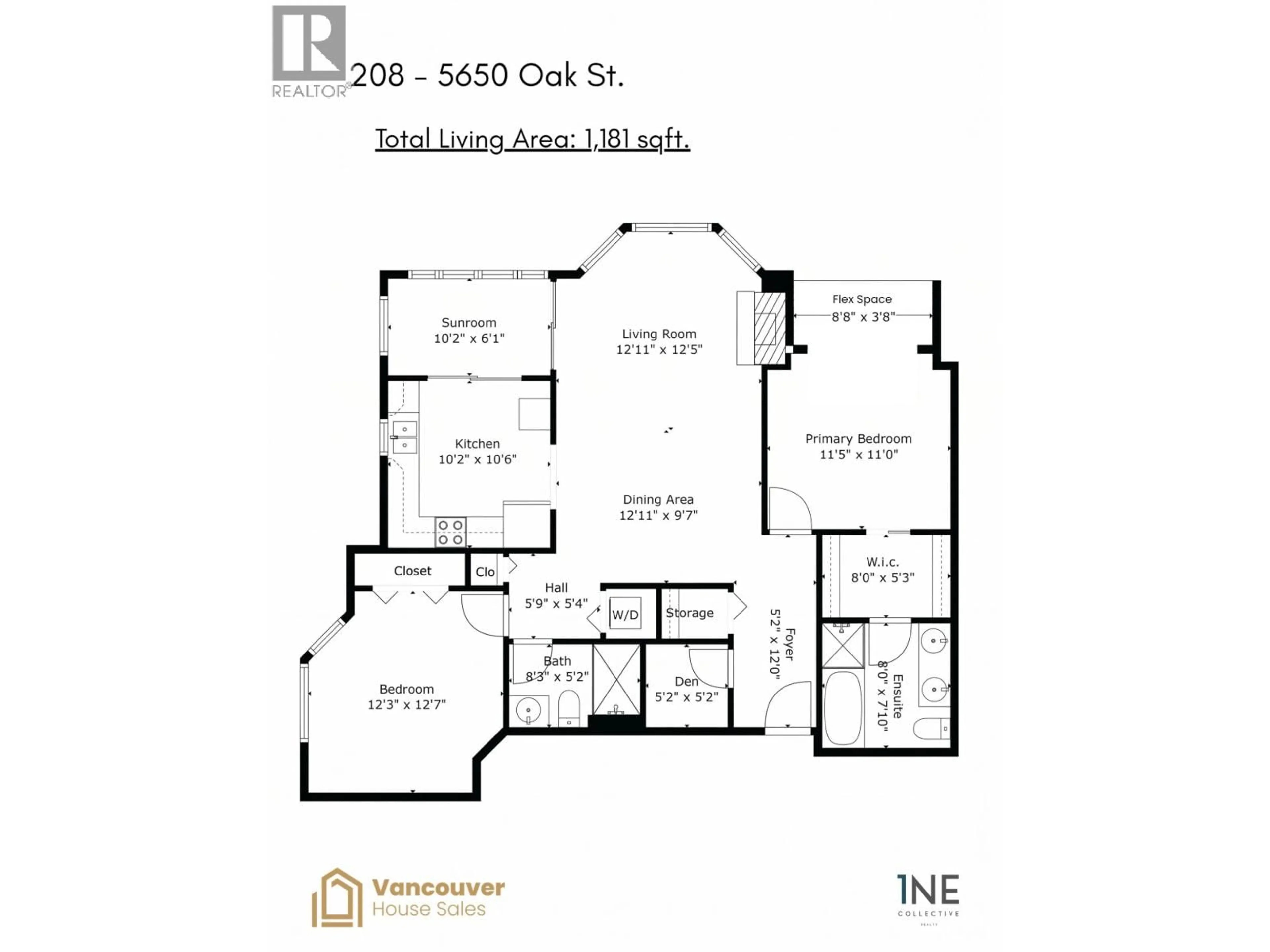 Floor plan for 208 - 5650 OAK STREET, Vancouver British Columbia V6M2V6