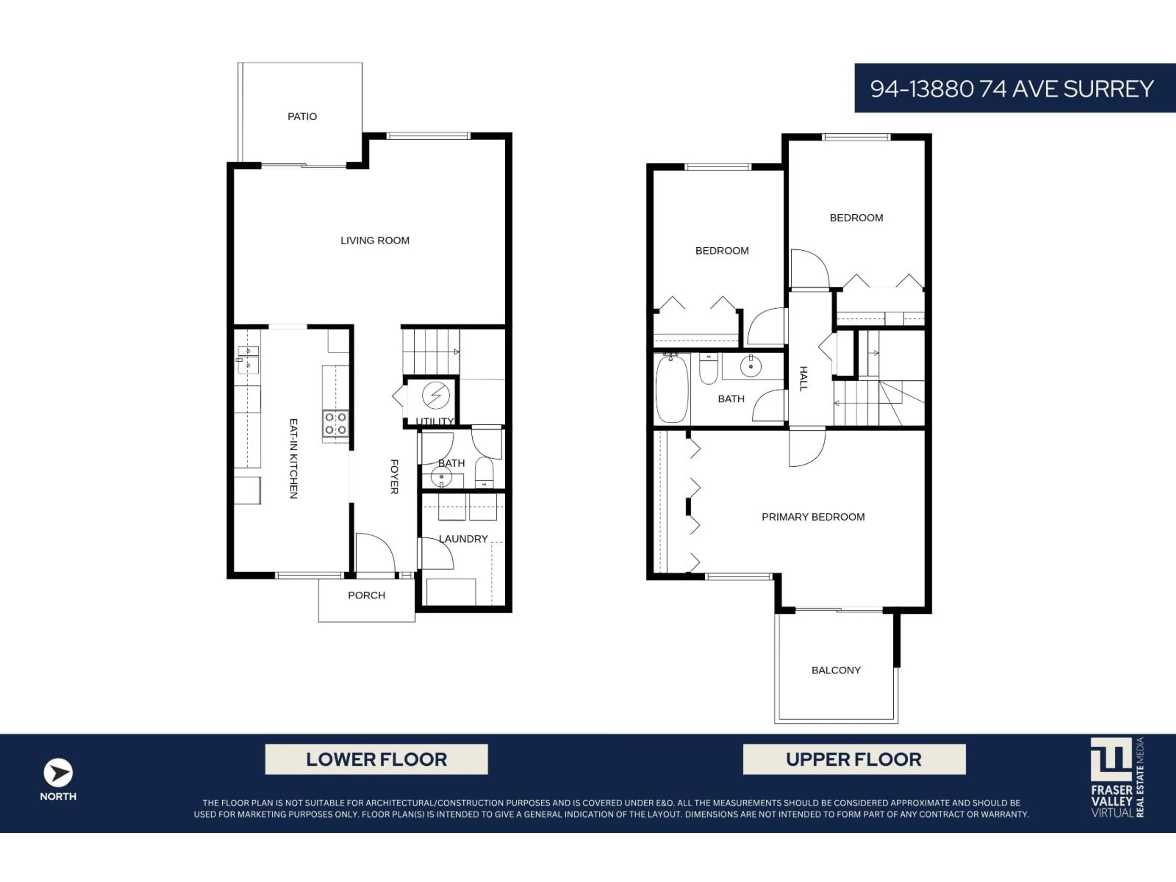 Floor plan for 94 - 13880 74 AVENUE, Surrey British Columbia V3W7E6