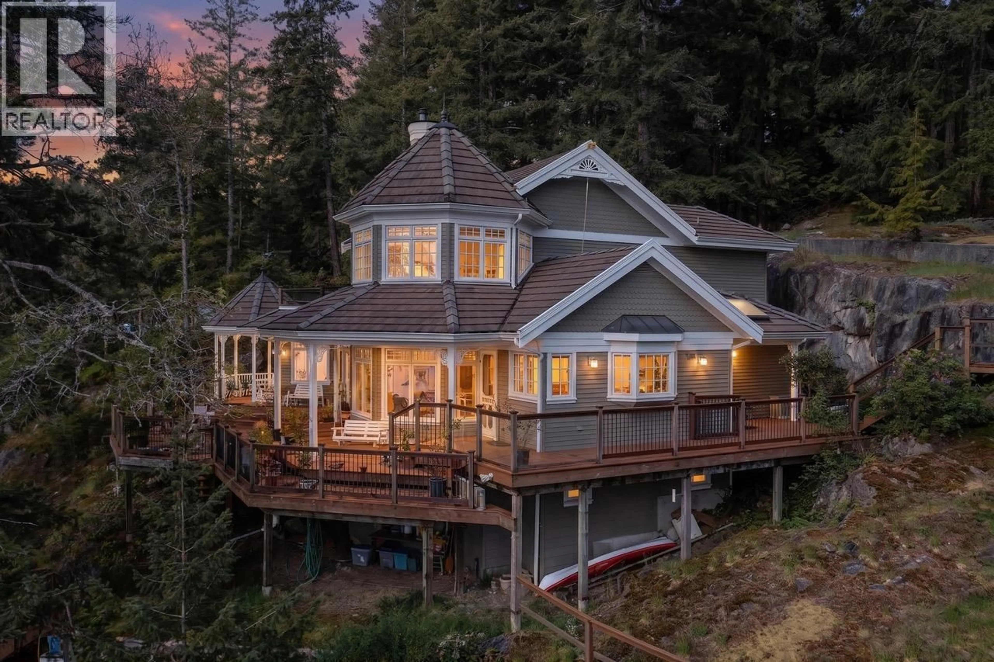 A pic from outside/outdoor area/front of a property/back of a property/a pic from drone, water/lake/river/ocean view for 890 THE GROVE ROAD, Gambier Island British Columbia V0N1V0