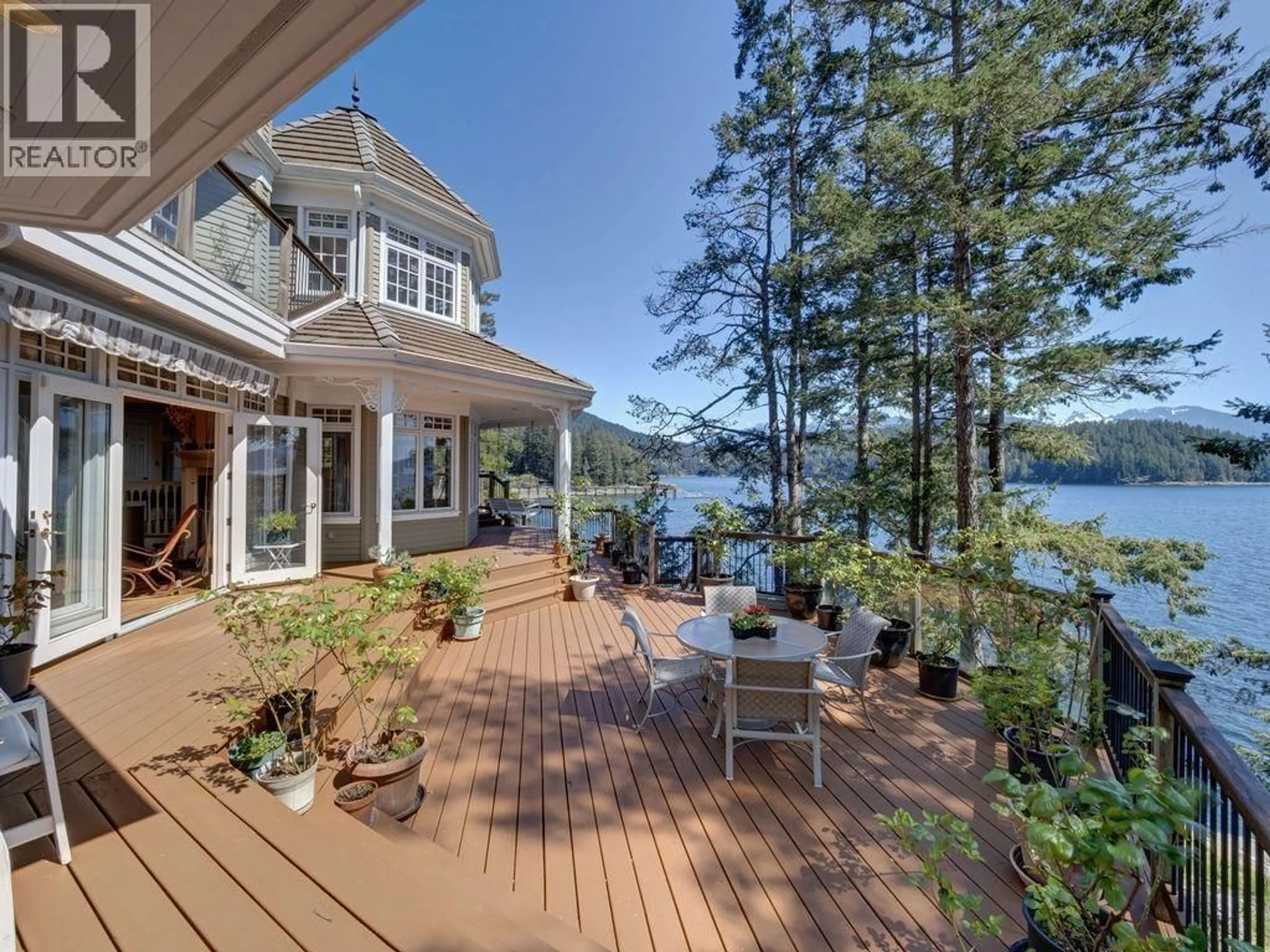 Patio, water/lake/river/ocean view for 890 THE GROVE ROAD, Gambier Island British Columbia V0N1V0
