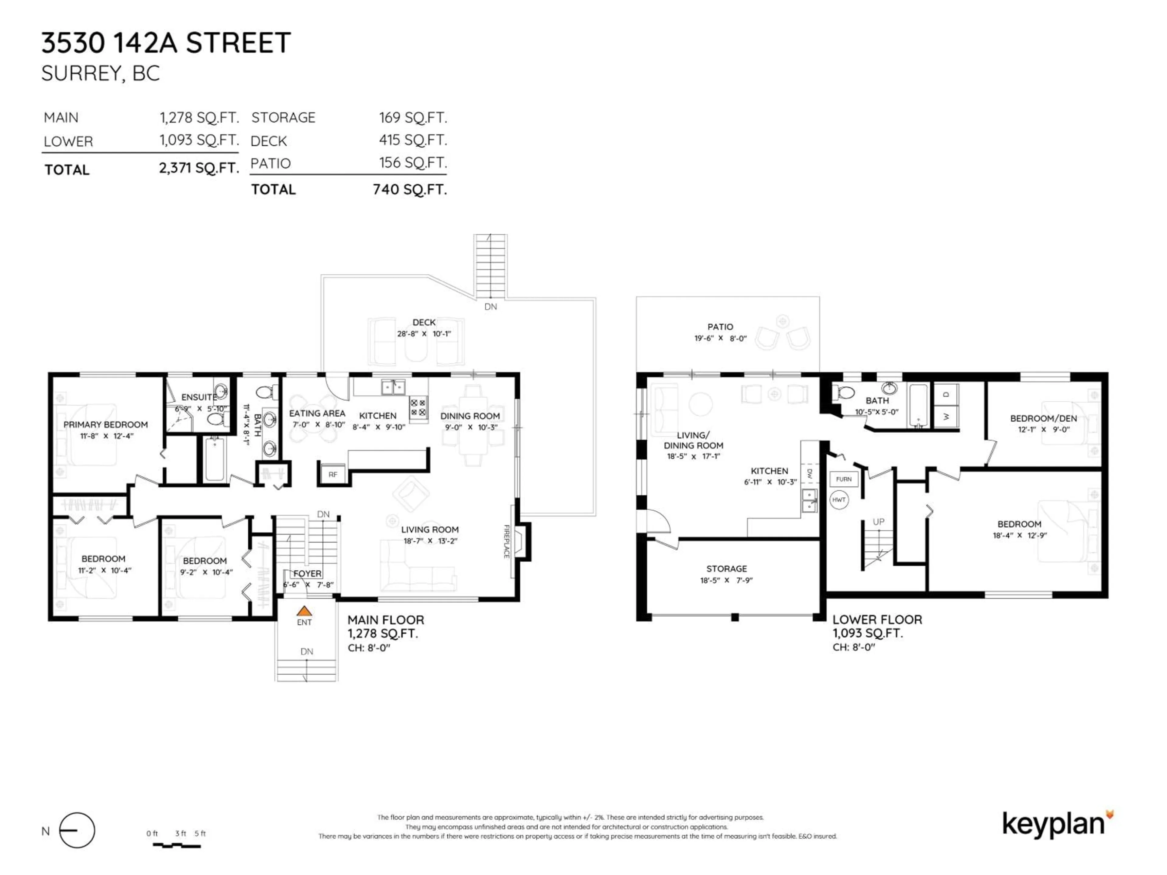 Floor plan for 3530 142A STREET, Surrey British Columbia V4P1M3