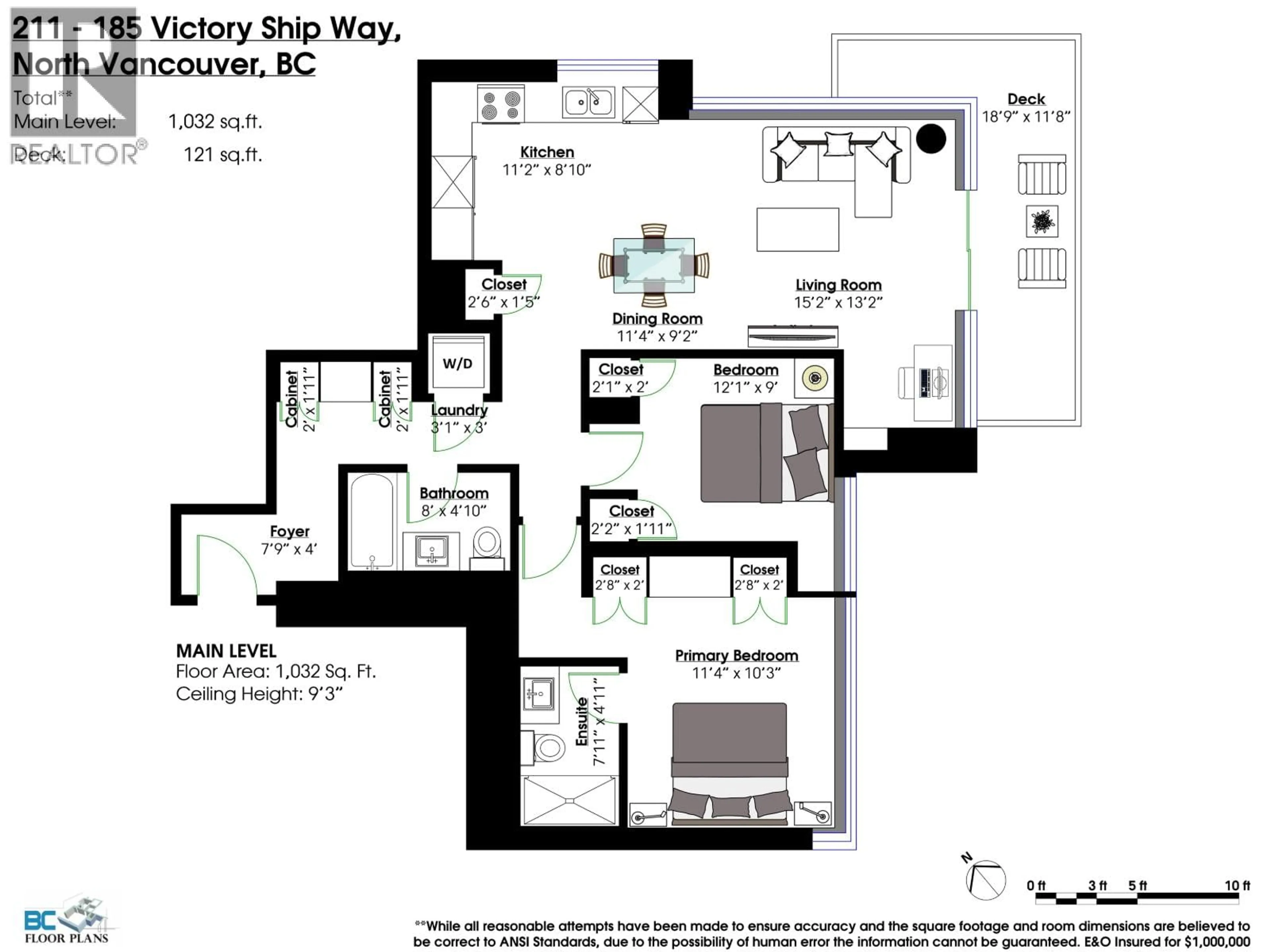 Floor plan for 211 - 185 VICTORY SHIP WAY, North Vancouver British Columbia V7L0G2