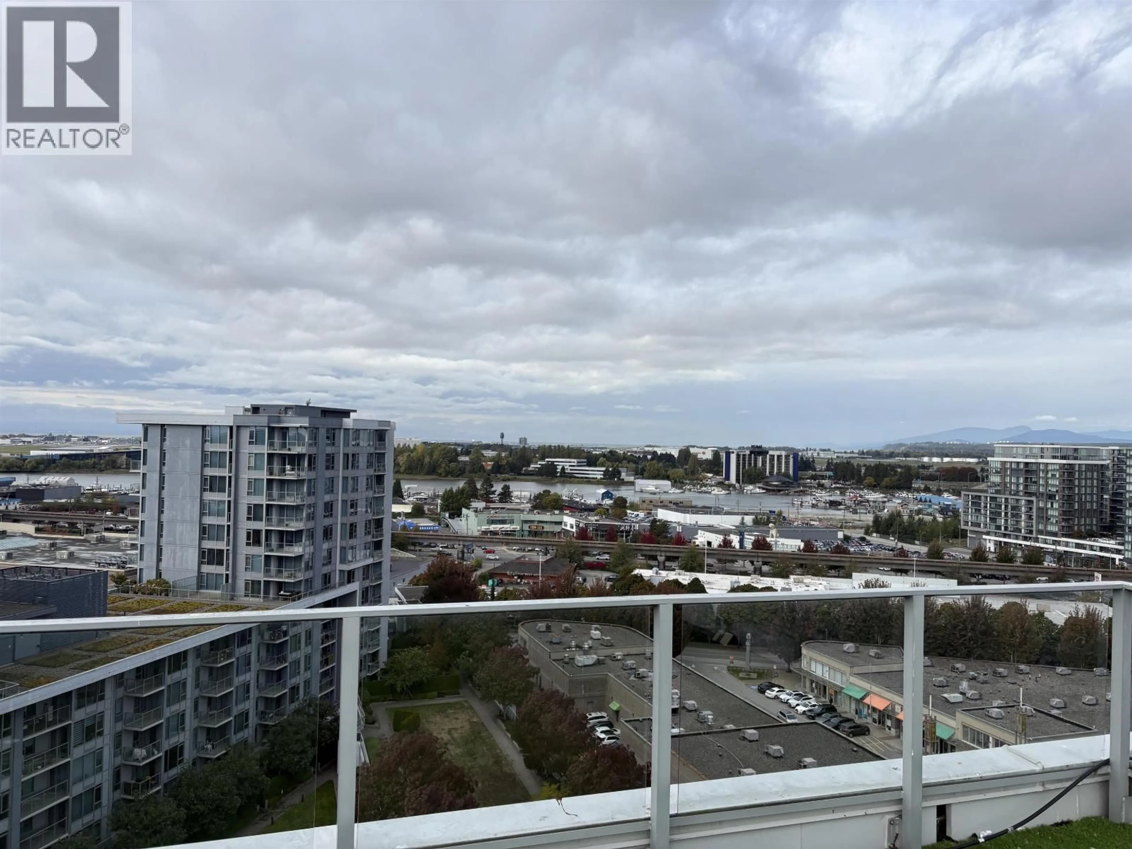 A pic from outside/outdoor area/front of a property/back of a property/a pic from drone, city buildings view from balcony for 1802 - 3333 BROWN ROAD, Richmond British Columbia V6X0P6