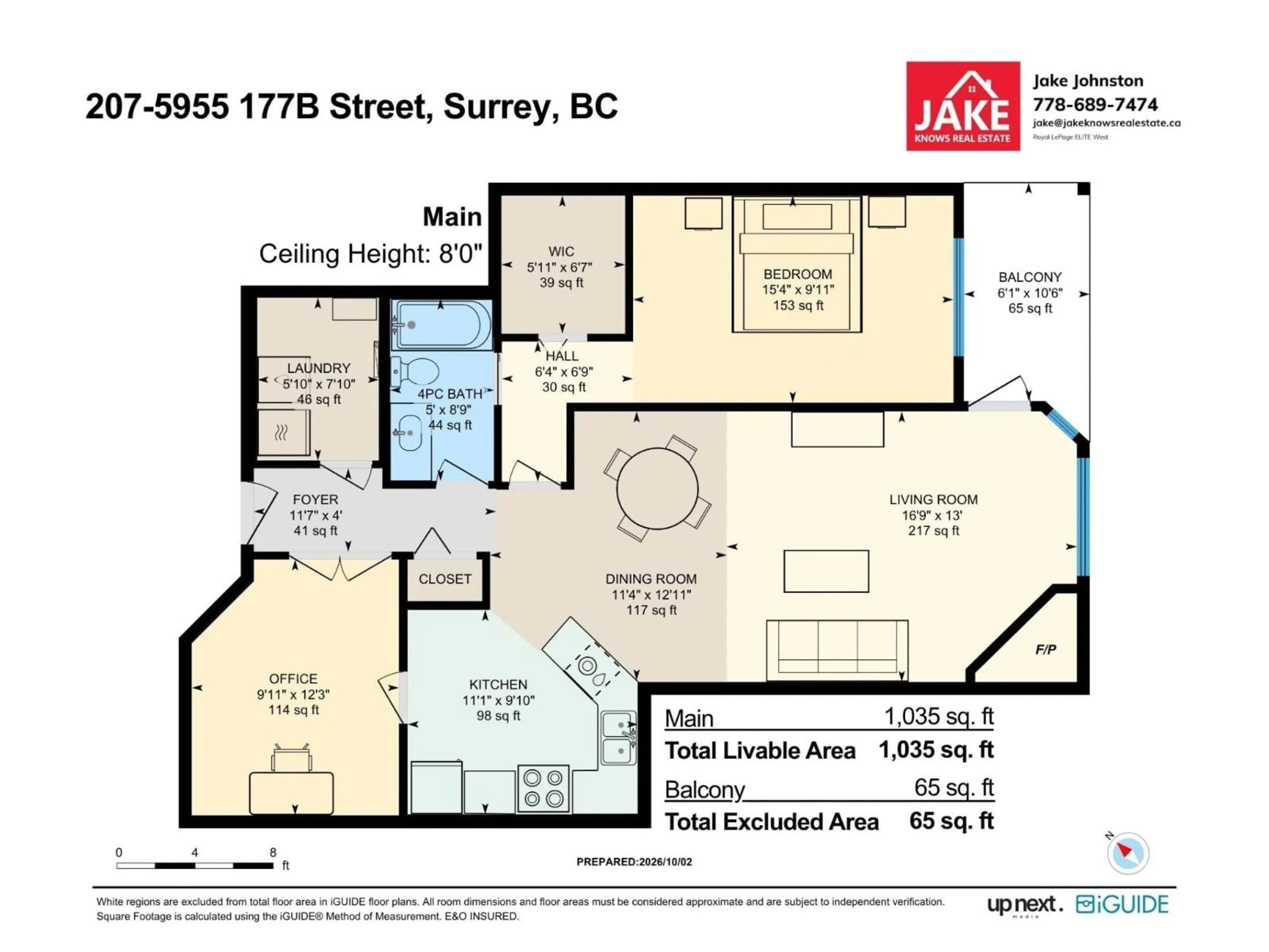 Floor plan for 207 - 5955 177B STREET, Surrey British Columbia V3S4J7