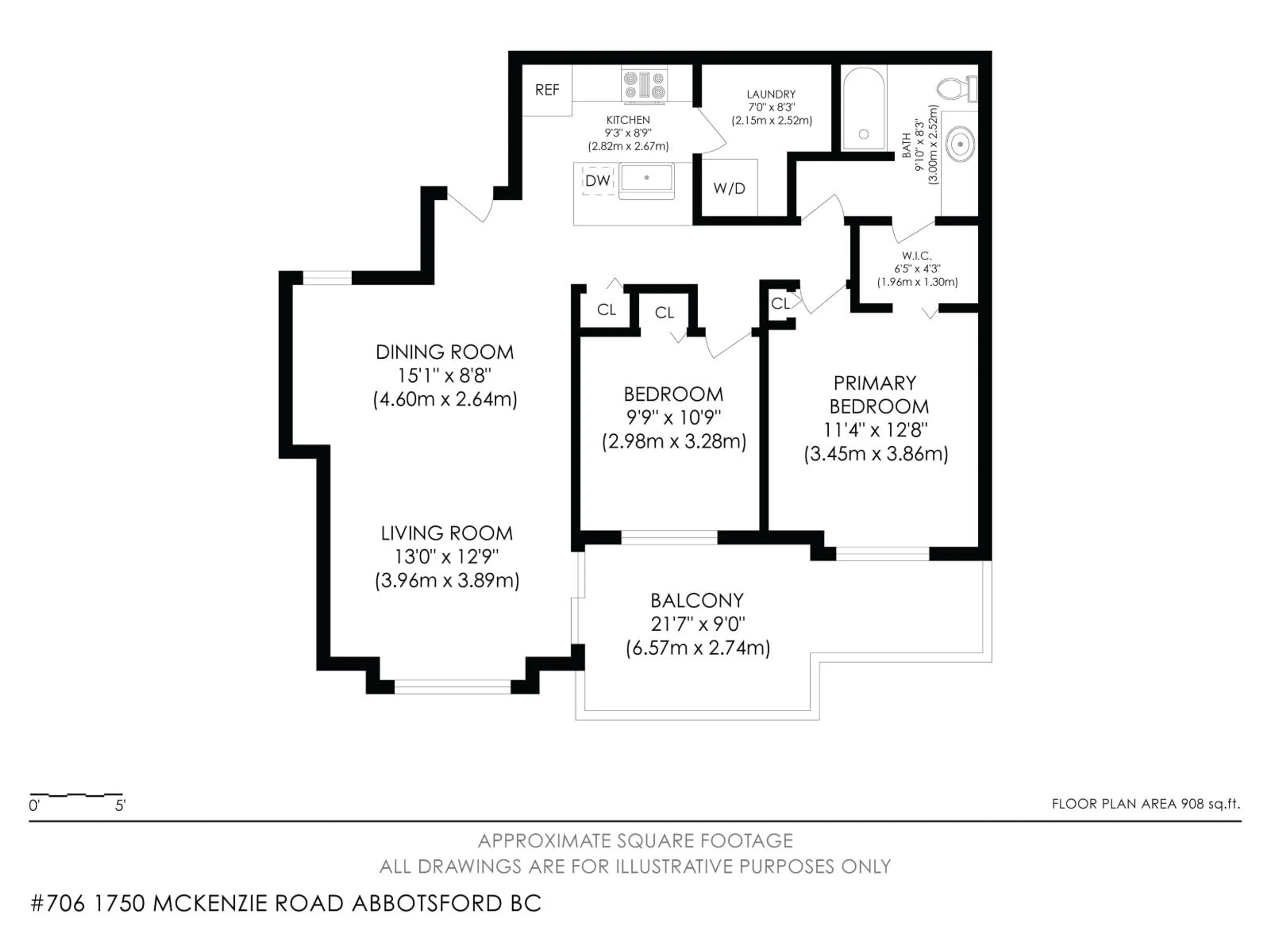 Floor plan for 706 - 1750 MCKENZIE ROAD, Abbotsford British Columbia V2S3Z3