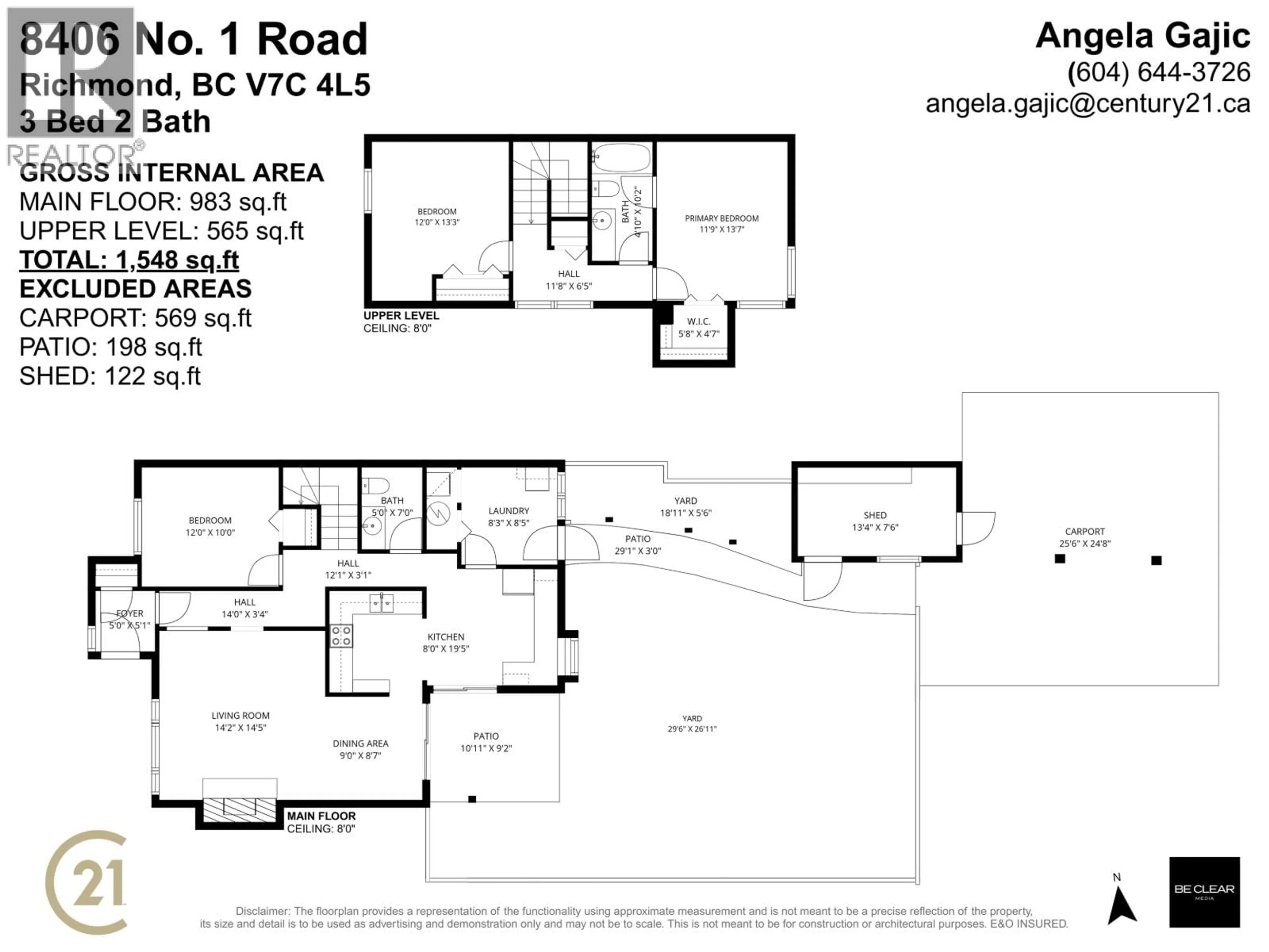 Floor plan for 8406 NO. 1 ROAD, Richmond British Columbia V7C4L5