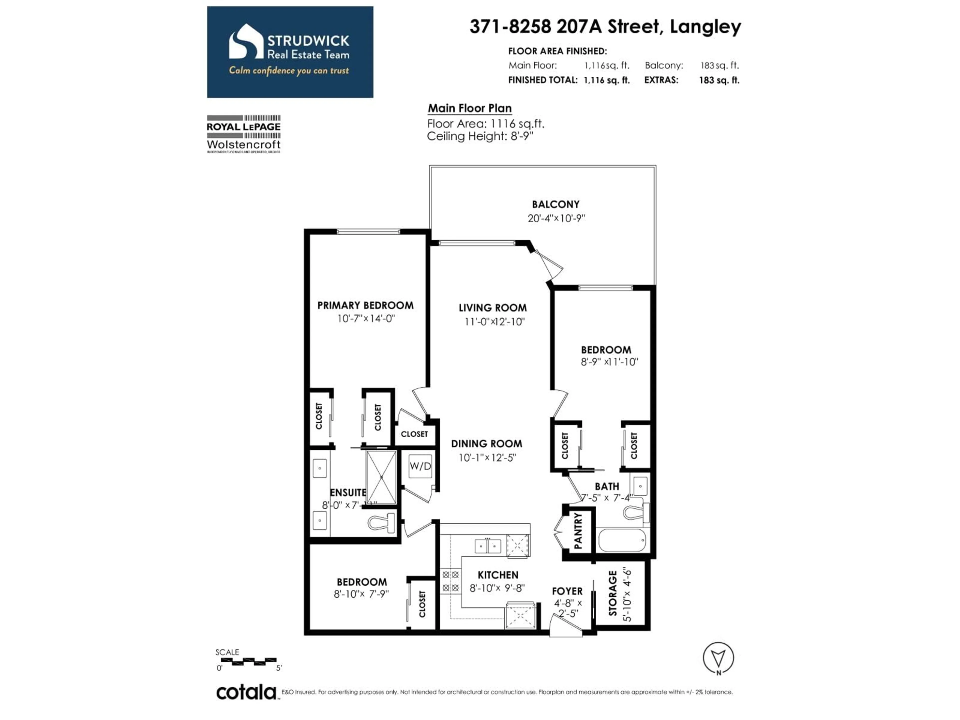 Floor plan for 371 - 8258 207A STREET, Langley British Columbia V2Y0N4