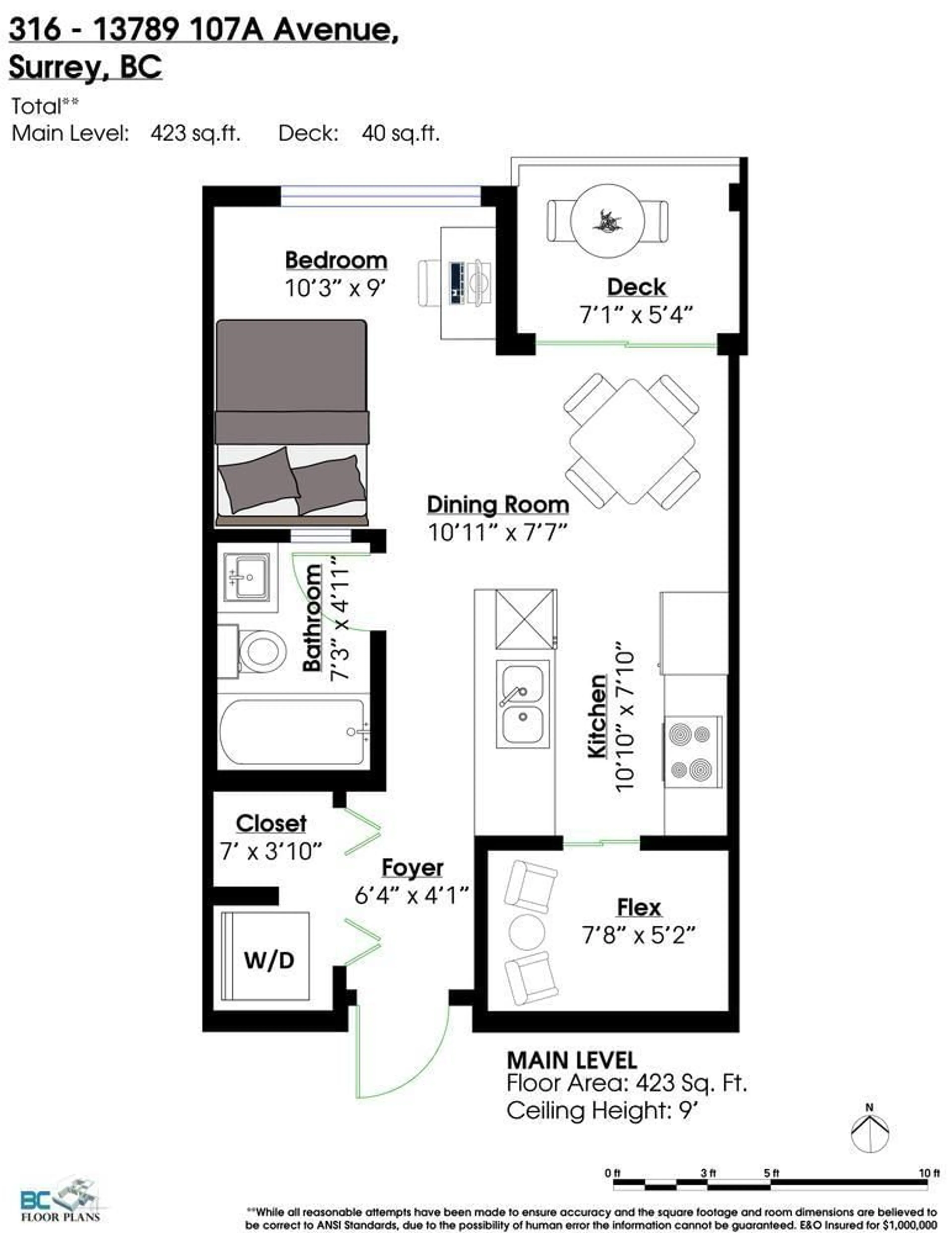 Floor plan for 316 - 13789 107A AVENUE, Surrey British Columbia V3T0B8