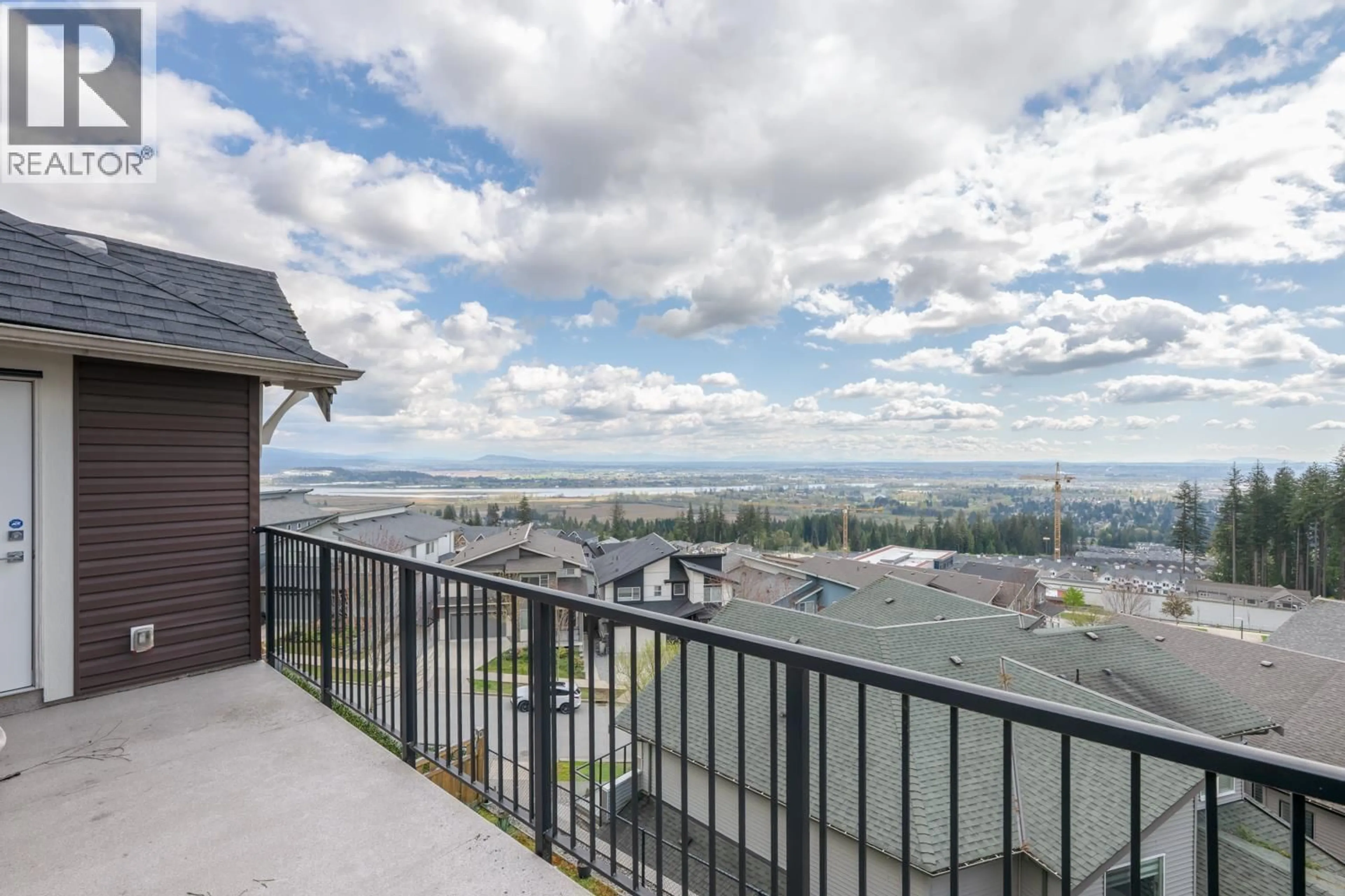 Patio, city buildings view from balcony for 3534 TRESTLE COURT, Coquitlam British Columbia V3E0L5