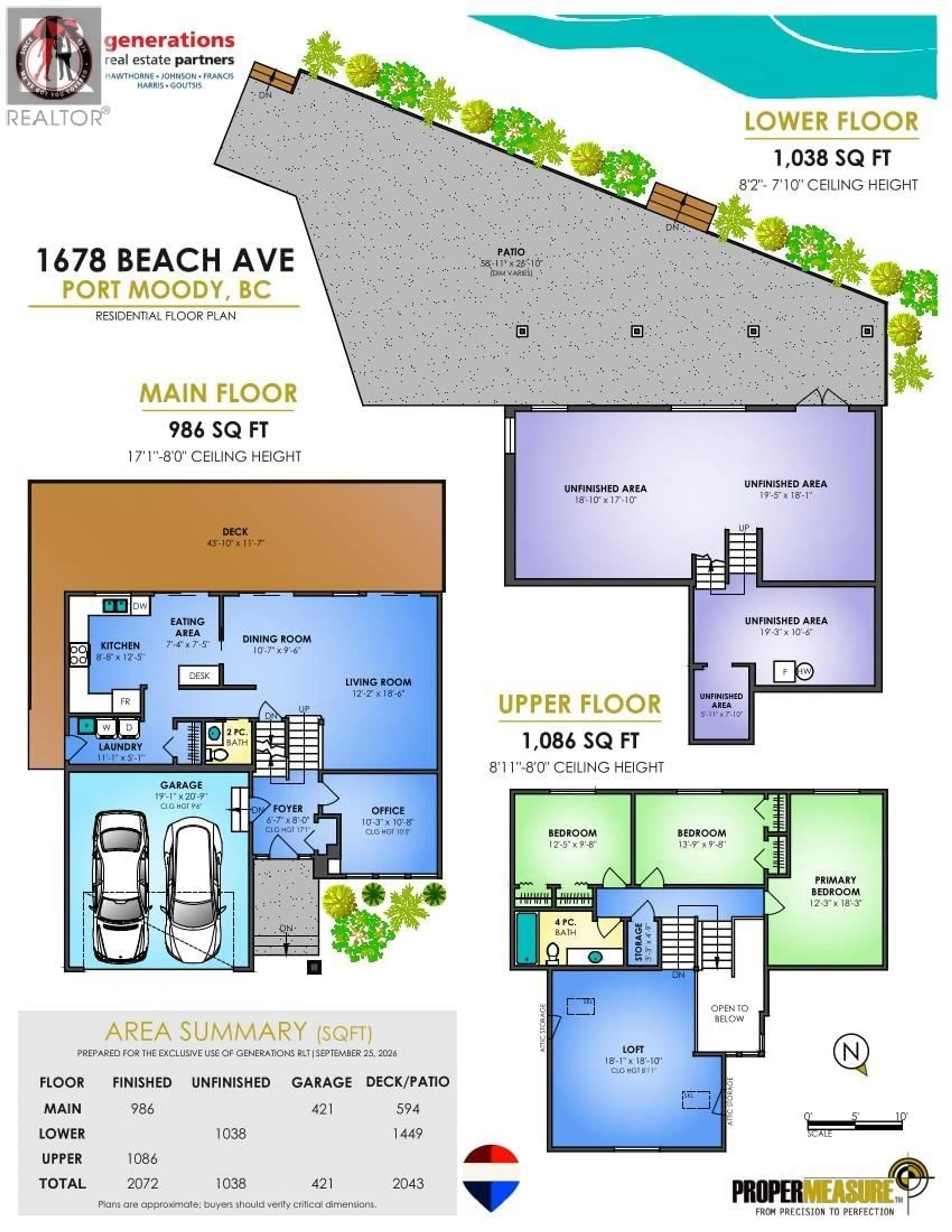 Floor plan for 1678 BEACH AVENUE, Port Moody British Columbia V3H3M1