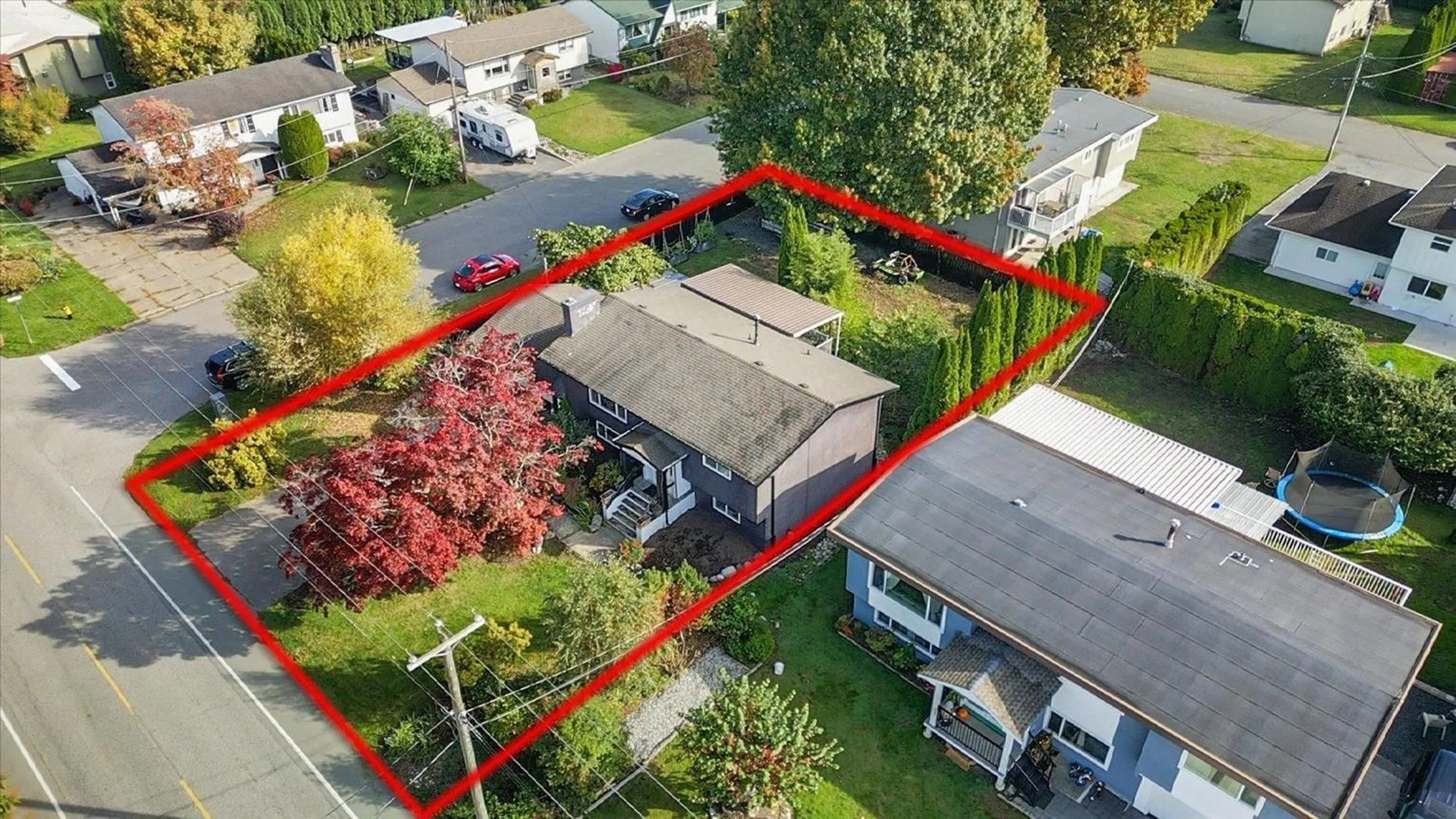A pic from outside/outdoor area/front of a property/back of a property/a pic from drone, street for 10624 MCDONALD ROAD, Chilliwack British Columbia V2P6L6