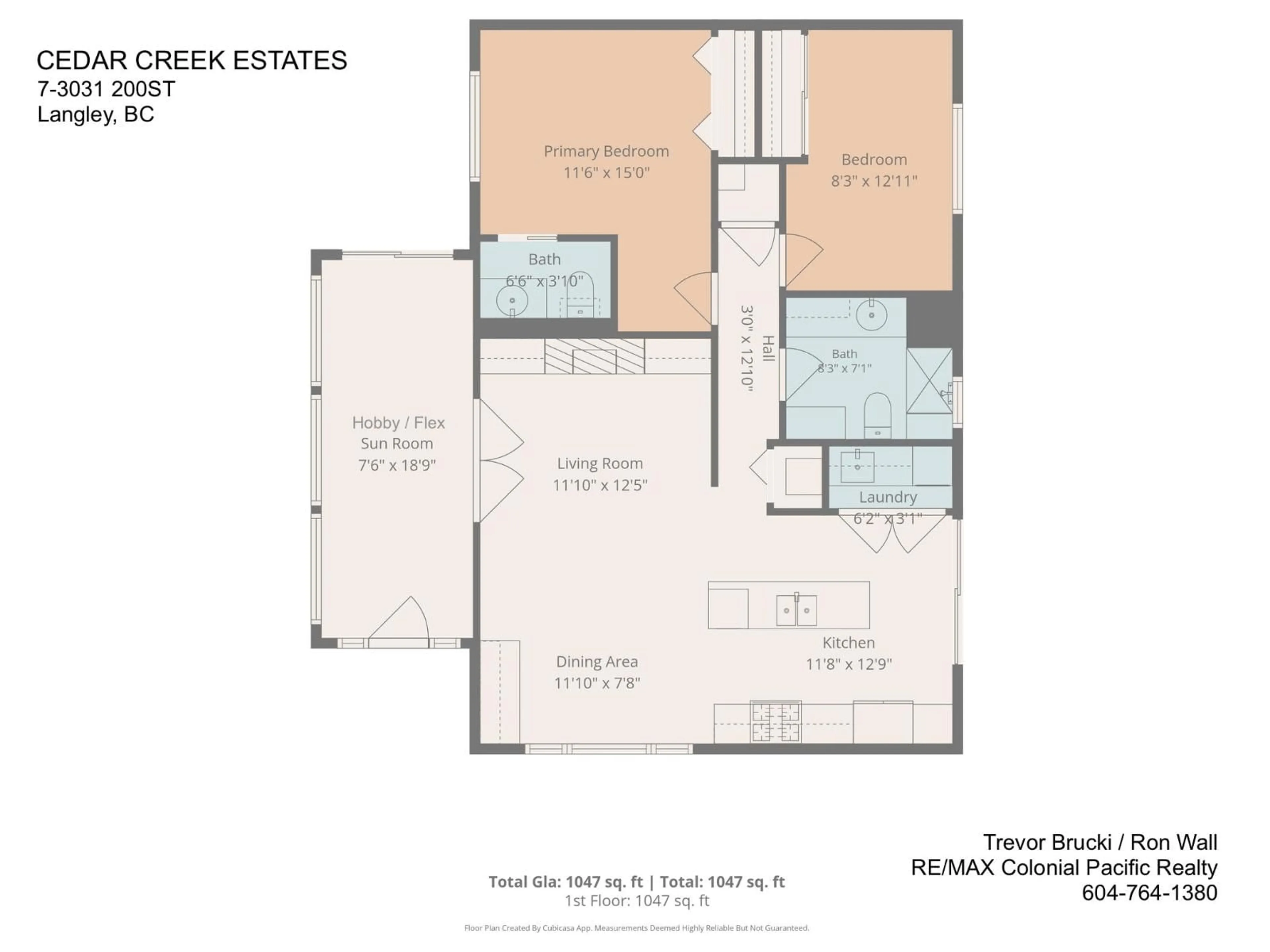 Floor plan for 7 - 3031 200 STREET, Langley British Columbia V2Z1N5