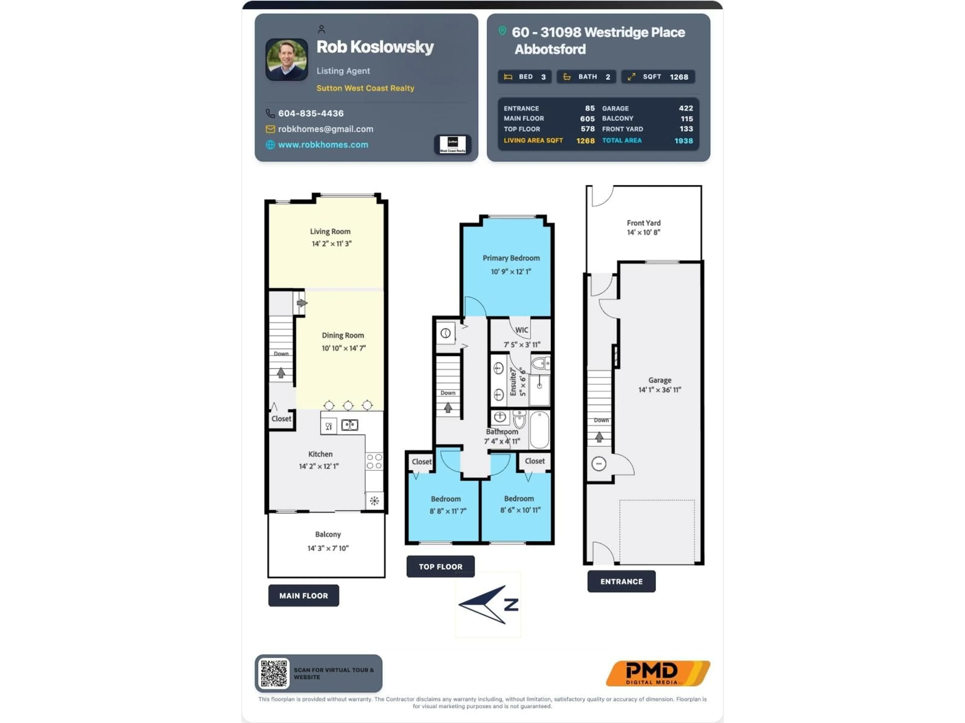 Floor plan for 60 - 31098 WESTRIDGE PLACE, Abbotsford British Columbia V2T0C2