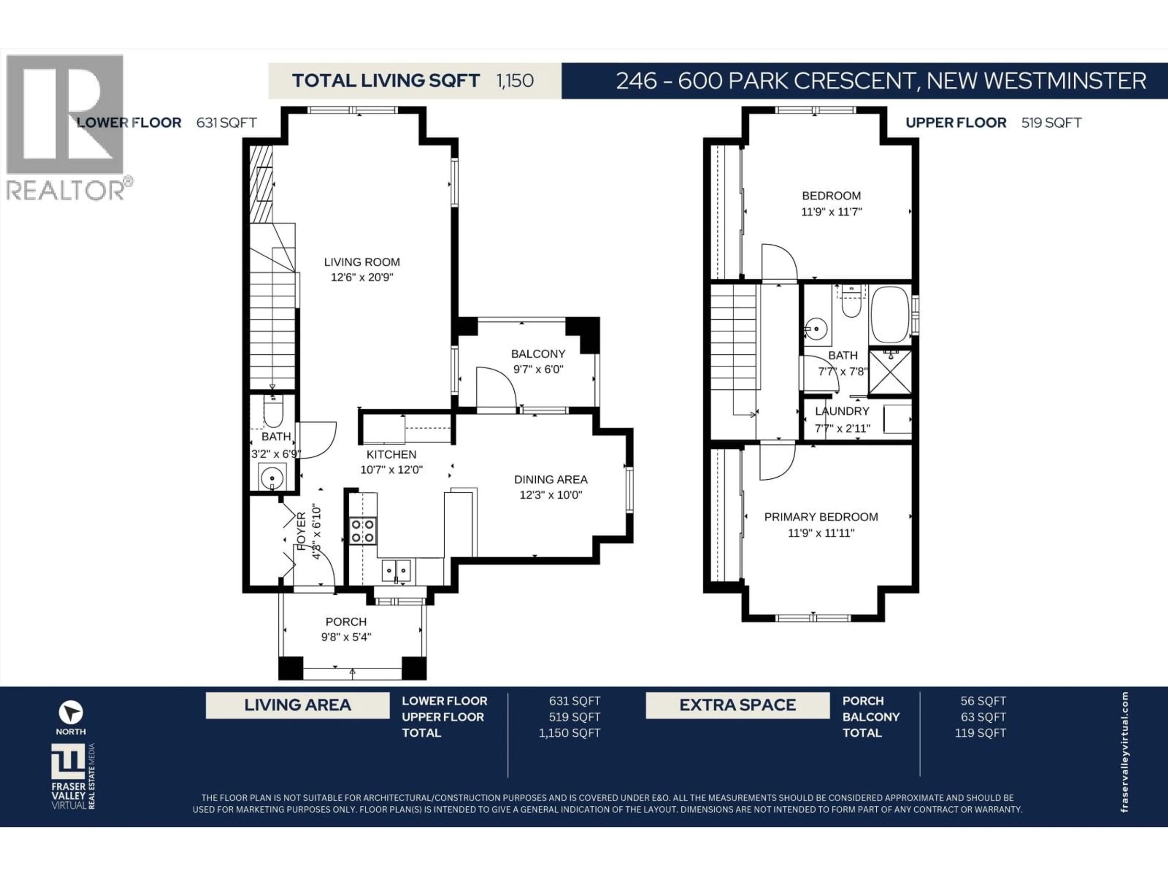 Floor plan for 246 - 600 PARK CRESCENT, New Westminster British Columbia V3L5W1